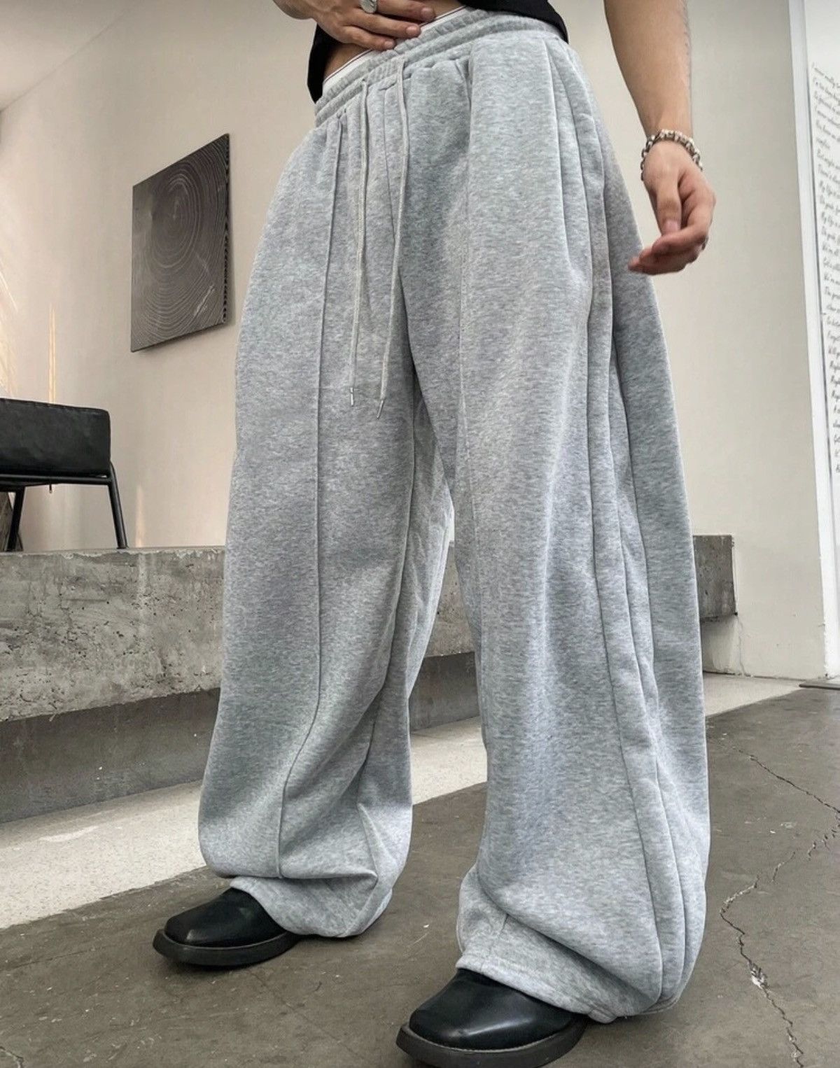 Other Baggy Gray wide leg Sweatpant Size US 30 / EU 46 - 4 Thumbnail