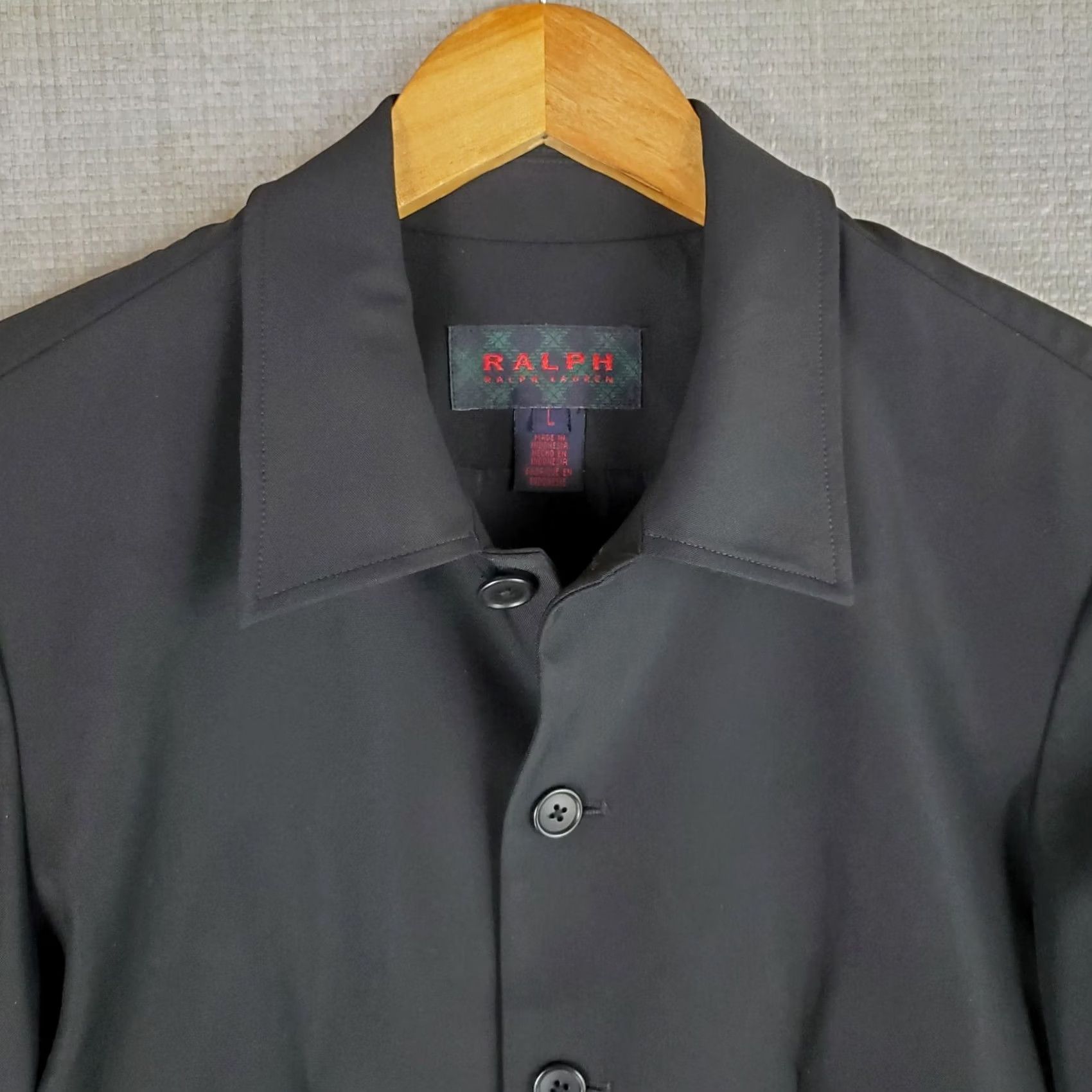 Ralph Lauren Ralph Lauren Womens Jacket Button Front Pockets Wind-Resistant Black Large RRL Size L / US 10 / IT 46 - 2 Thumbnail