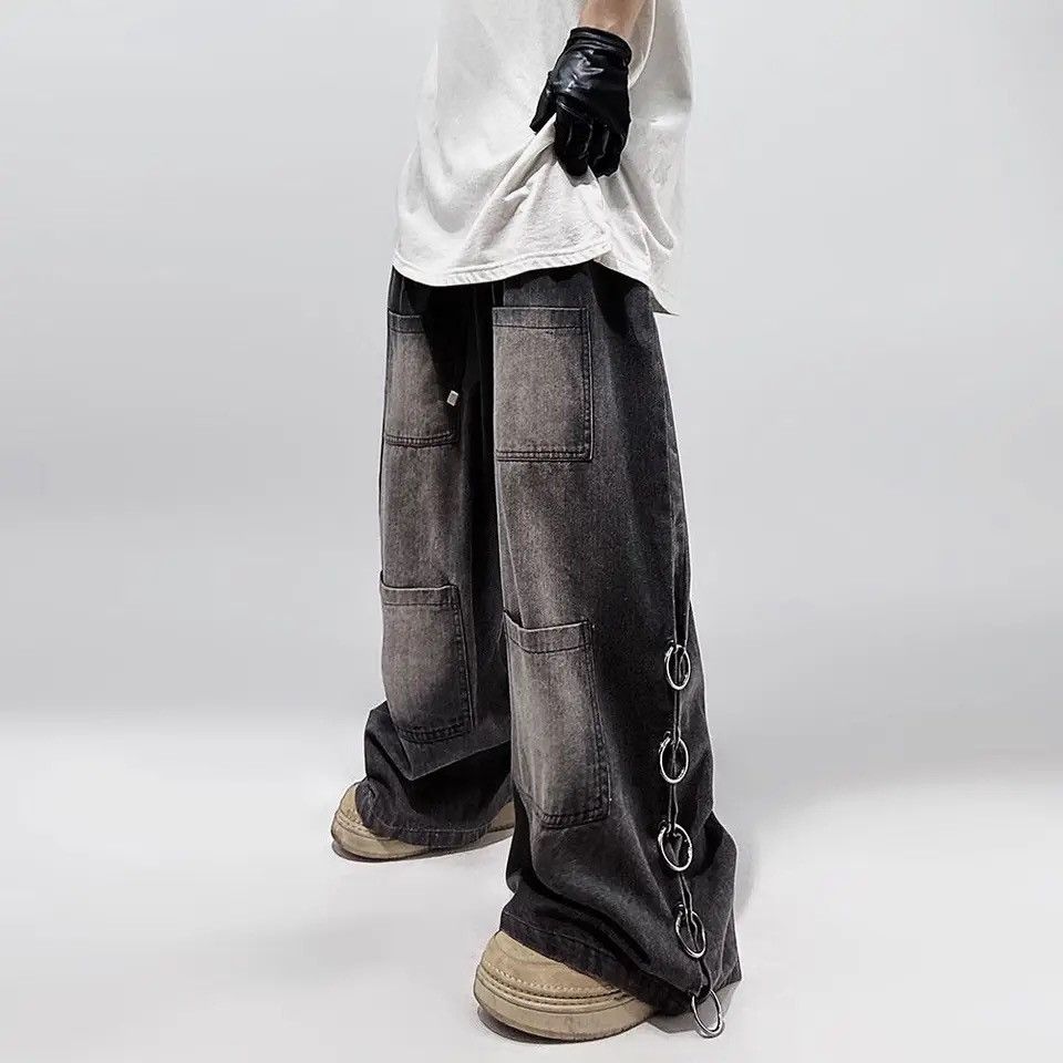 Denime × Vintage American Style Oversized Pocket Retro Baggy Jeans Size US 30 / EU 46 - 6 Thumbnail