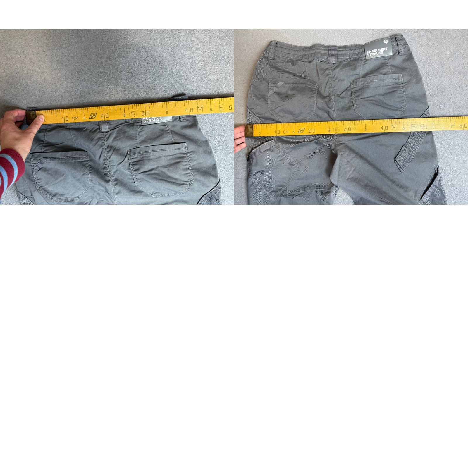 Vintage Engelbert Strauss Womens Capri Pants Gray 42 Regular Cotton Polyester Logo Pants Womens 42 Gray Capri Size 28" / US 6 / IT 42 - 9 Thumbnail