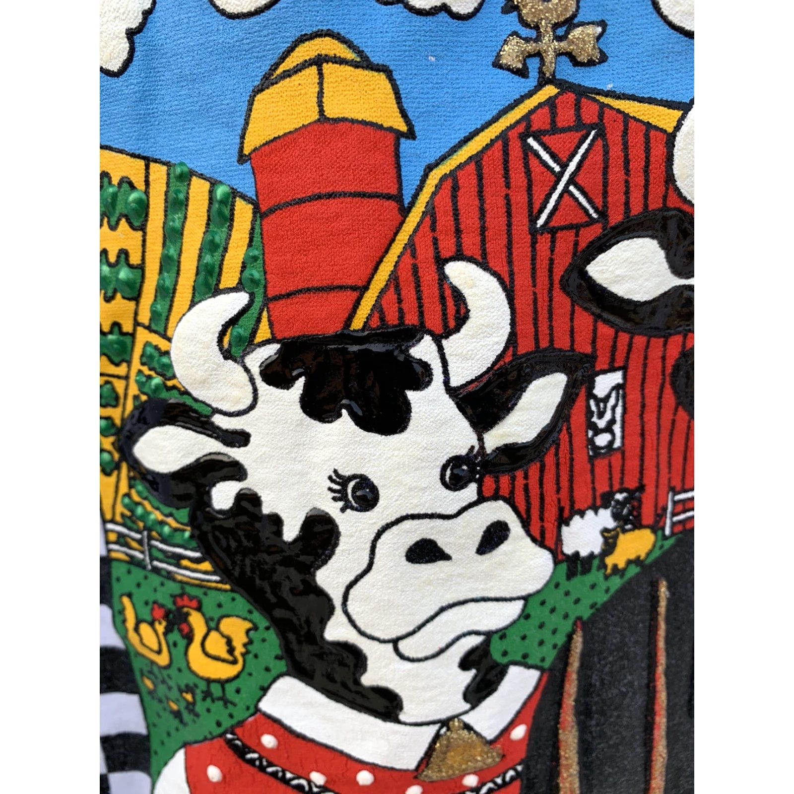 Vintage VINTAGE Screen Stars Graphic Tee T-Shirt Unisex XL White 1990s Cow Farmer Wife Pitchfork 1992 Single Stitch Size US XL / EU 56 / 4 - 7 Thumbnail