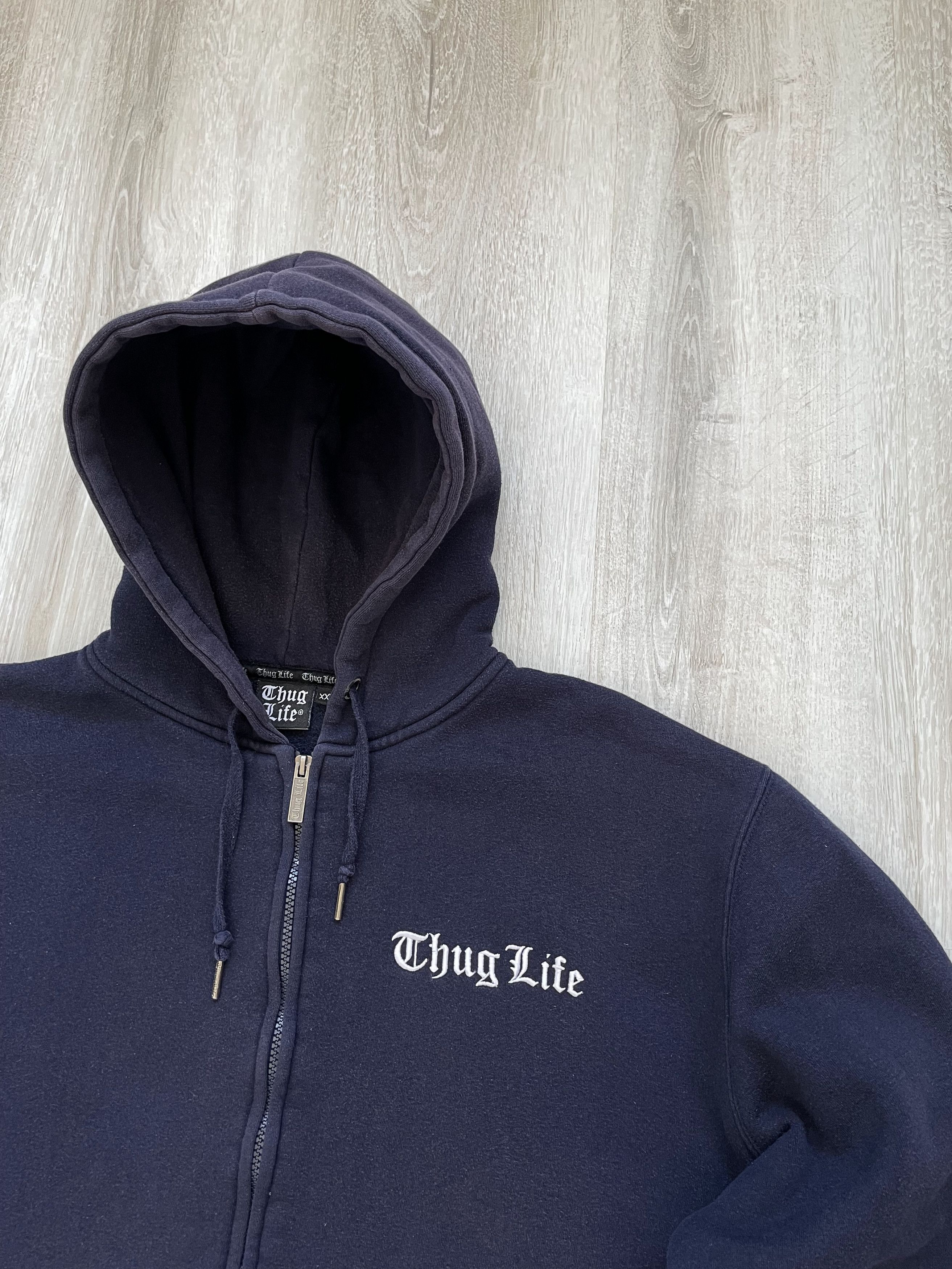 Vintage Vintage Y2K Thug Life 2pac bands Zip hoode Size US XL / EU 56 / 4 - 4 Thumbnail