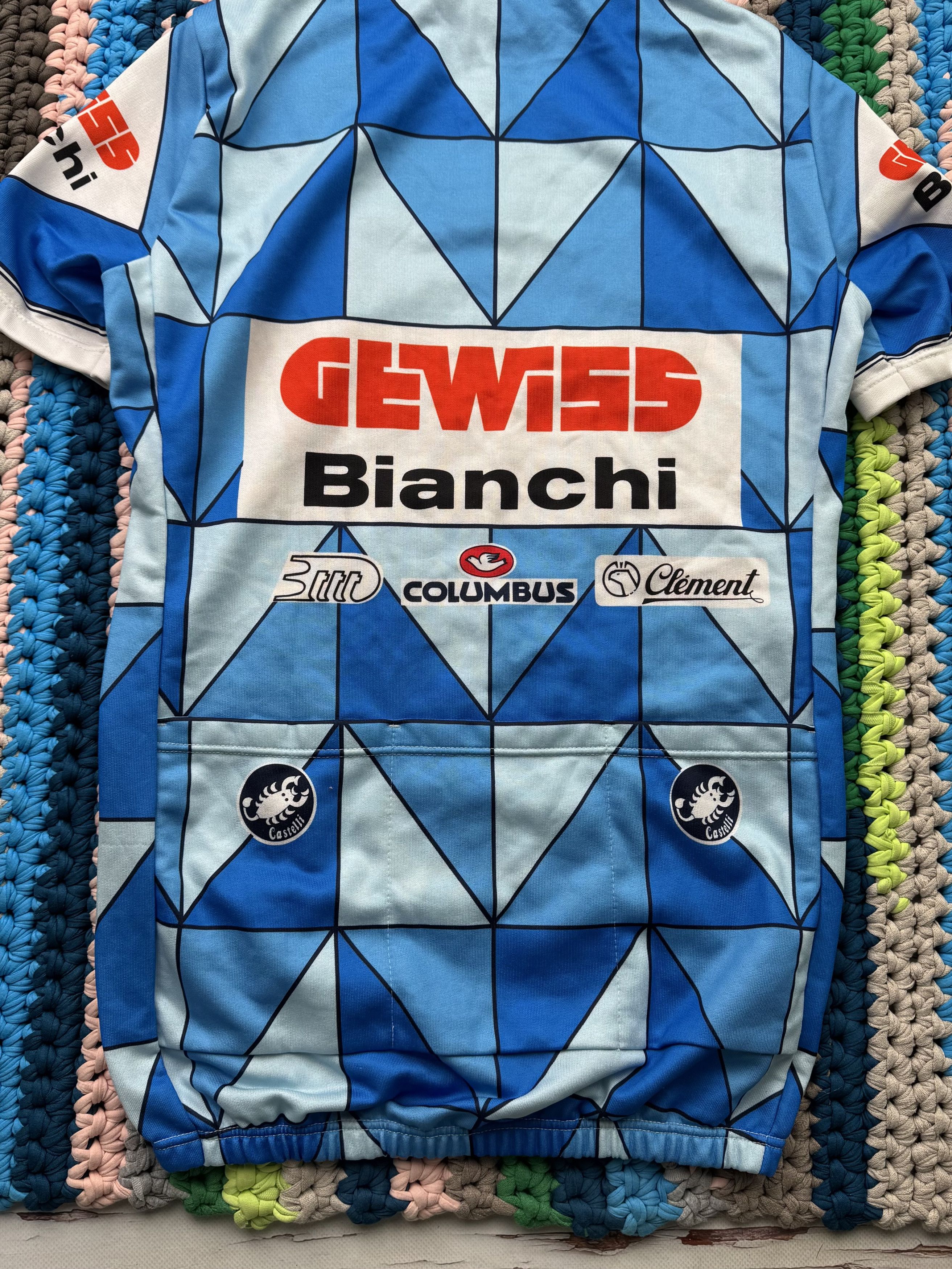 Vintage Castelli Bianchi Vintage Jersey (V310)(D10) Size US S / EU 44-46 / 1 - 15 Thumbnail