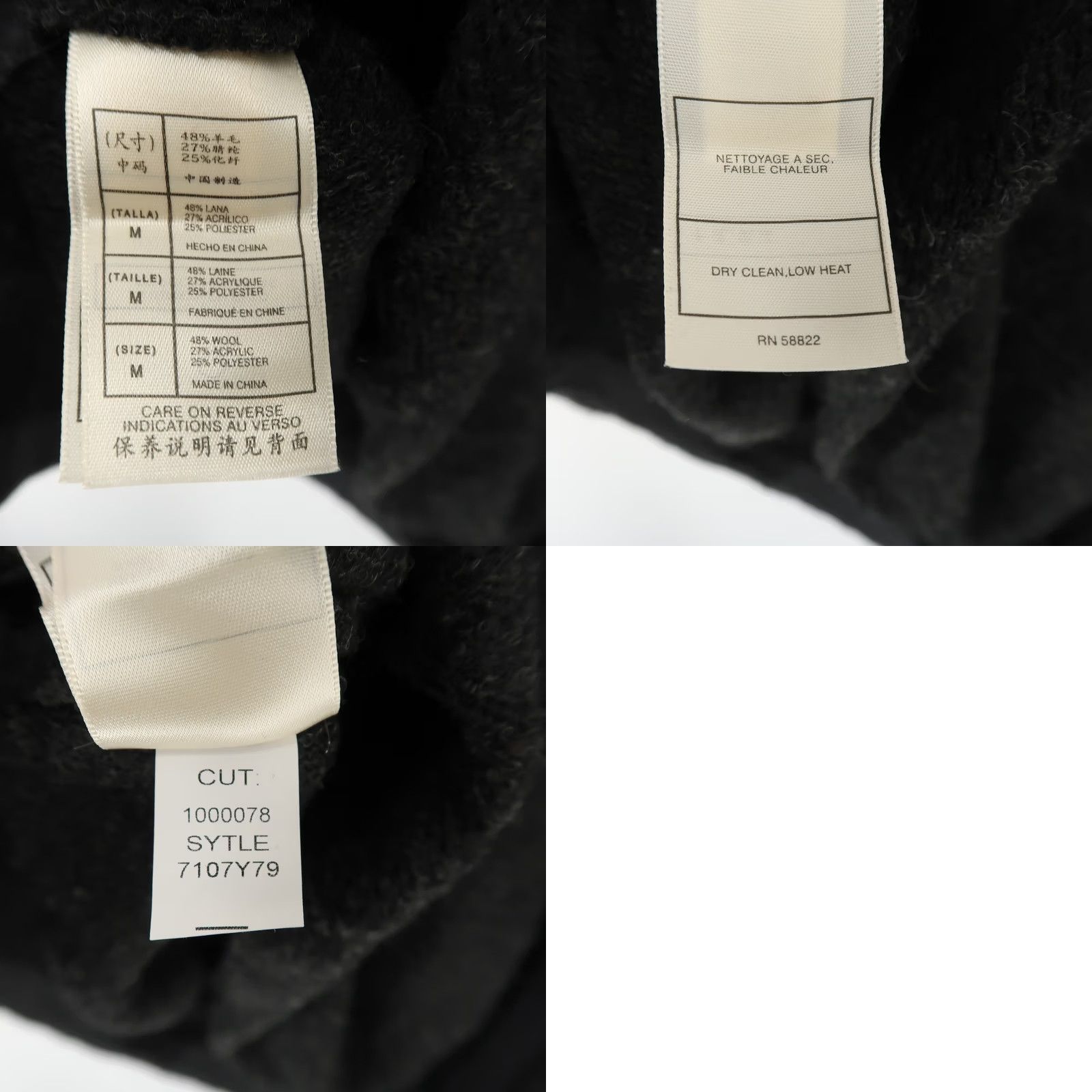 Vintage Leon Max Hoodie Womens M Gray Sweater Dark Lace Pullover Limited Wool Blend Size M / US 6-8 / IT 42-44 - 8 Thumbnail