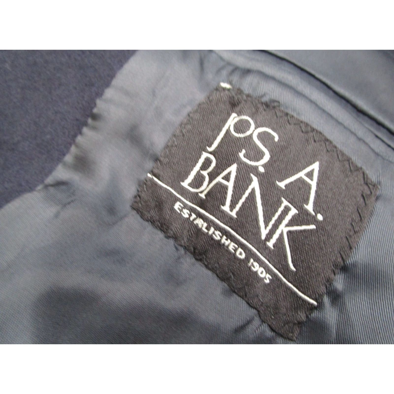 Jos. A. Bank Jos A Bank Blazer Jacket Mens 44 Regular Blue Cashmere 2 Button Single-Breasted Notch Lapel 100% Dry Clean Only Size 44R - 2 Thumbnail