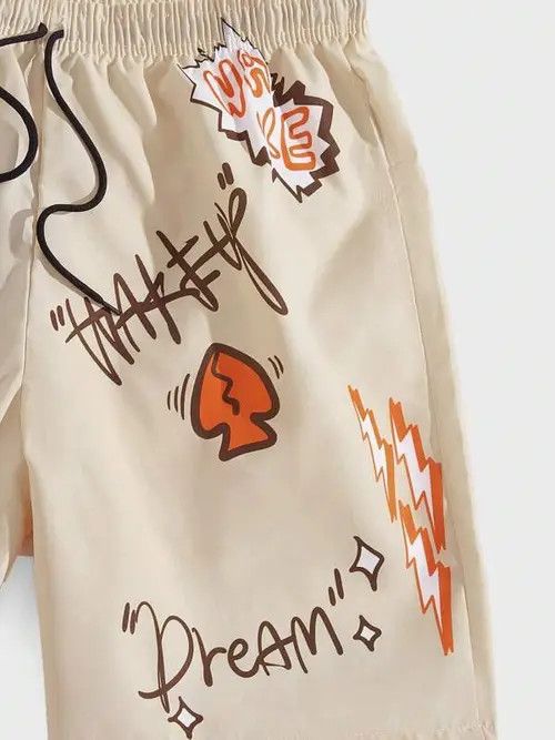 Japanese Brand Print Y2k Shorts DRIP summer Size US 36 / EU 52 - 3 Thumbnail