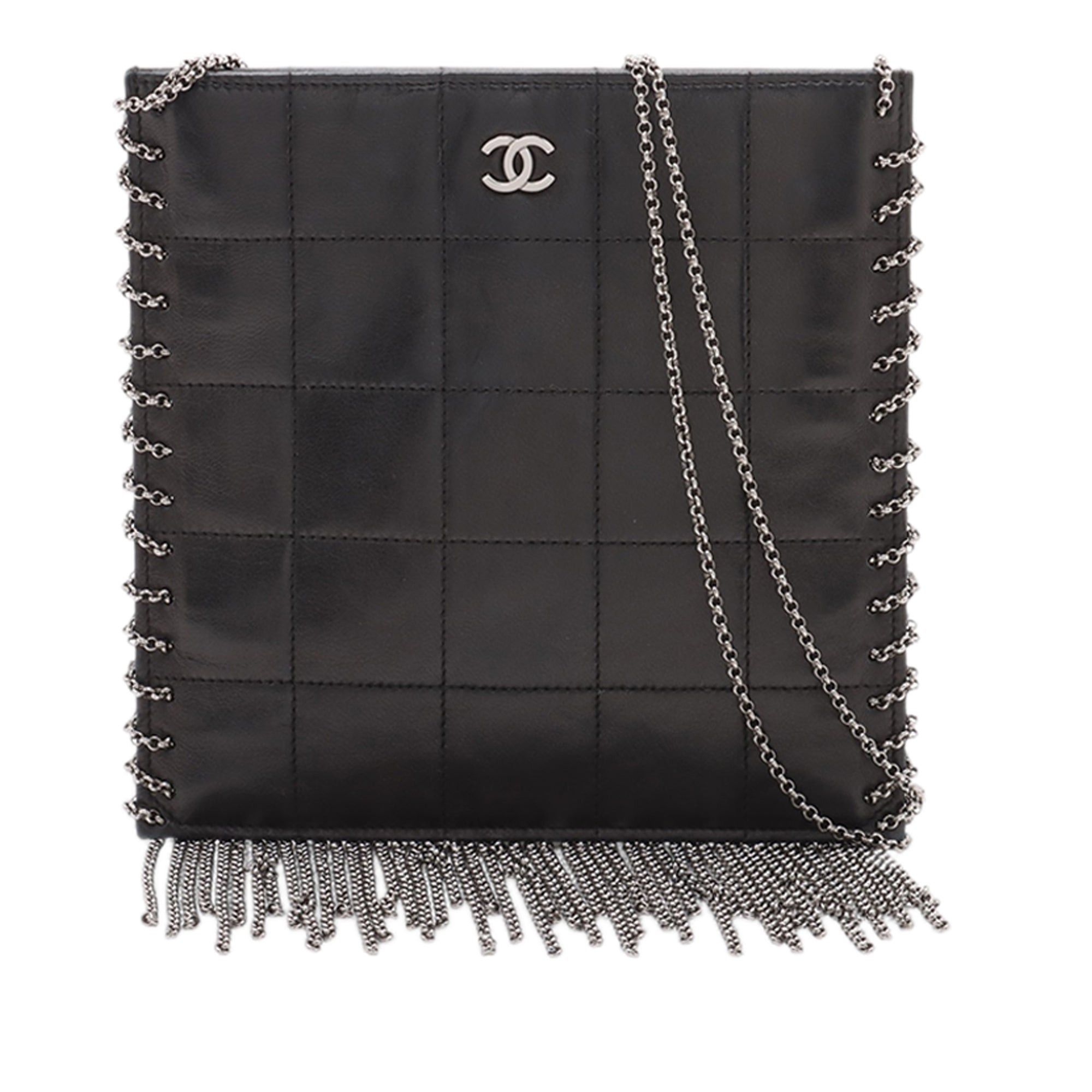 Chanel CC Choco Bar Lambskin Chain Fringe Crossbody Size ONE SIZE - 1 Thumbnail