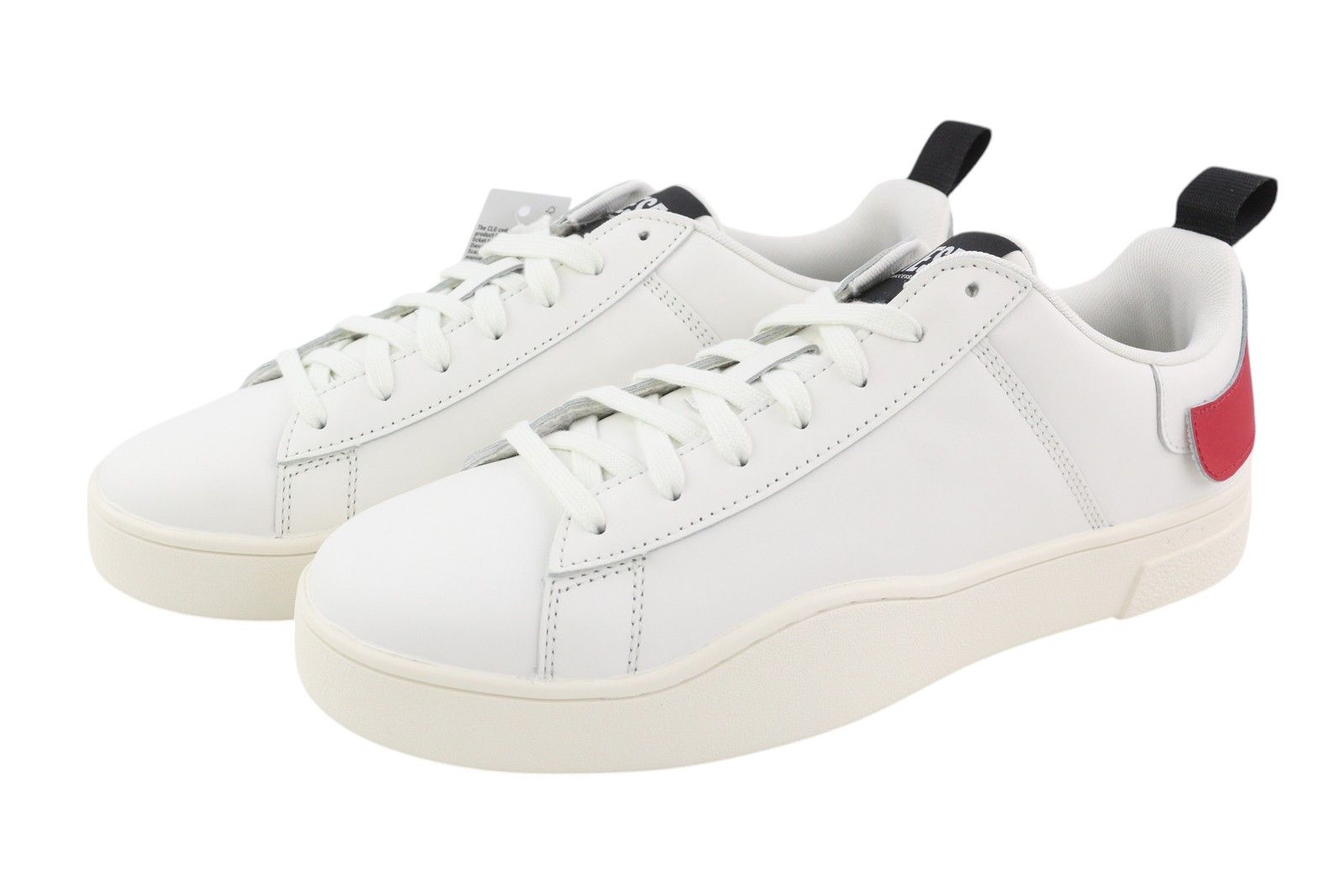 Diesel S-CLEVER LOW LACE EU44.5 White Red Leather 41559 Size US 11.5 / EU 44-45 - 2 Thumbnail