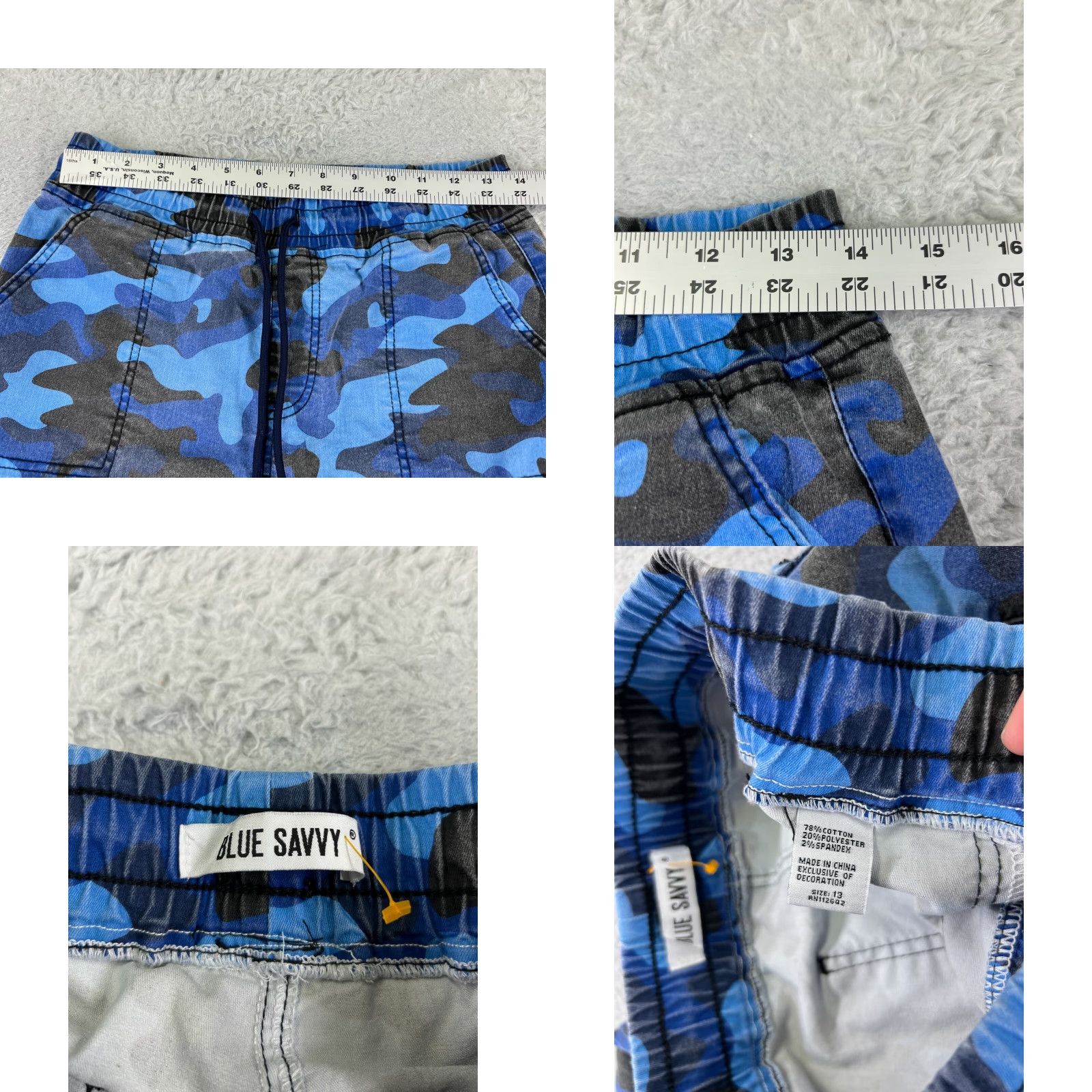 Vintage Vintage VIP Jeans Denim Cargo Pants Women Medium Blue Camouflage Tapered Stretch Size 34" / US 12 / IT 48 - 8 Thumbnail