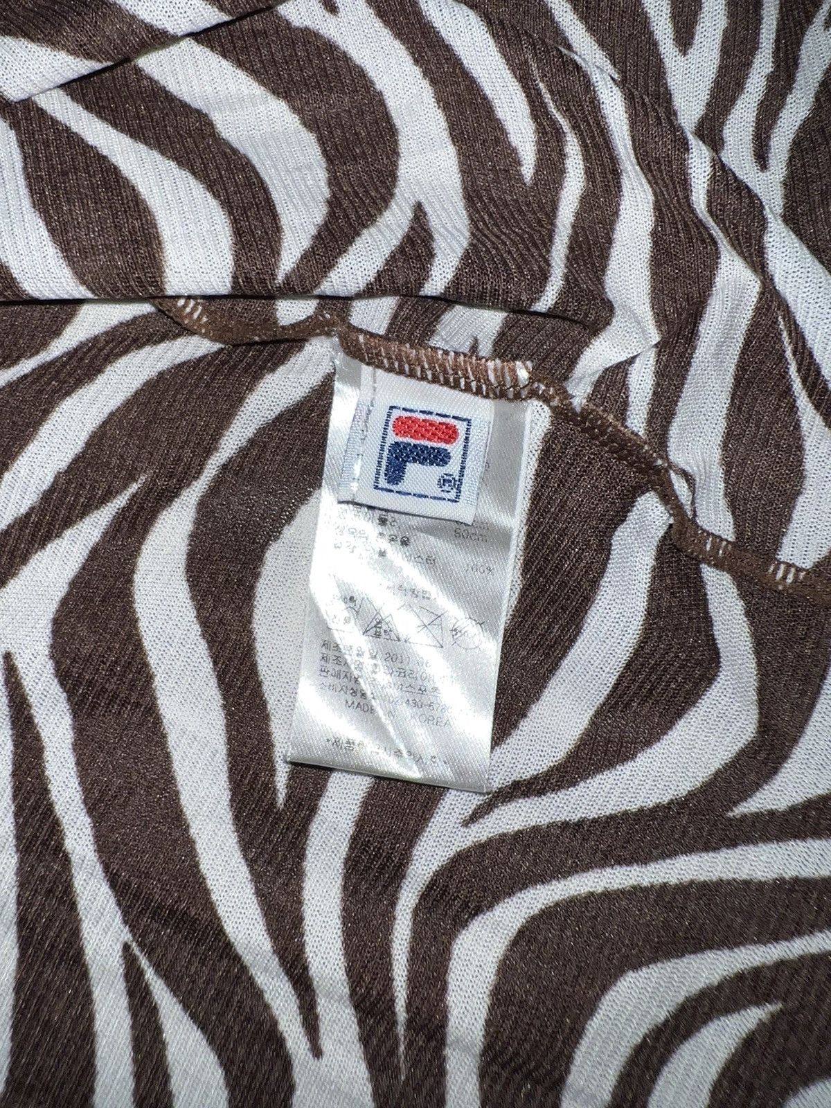 Fila Vintage Fila Zebra Top 🖤➕ Size M / US 6-8 / IT 42-44 - 6 Thumbnail