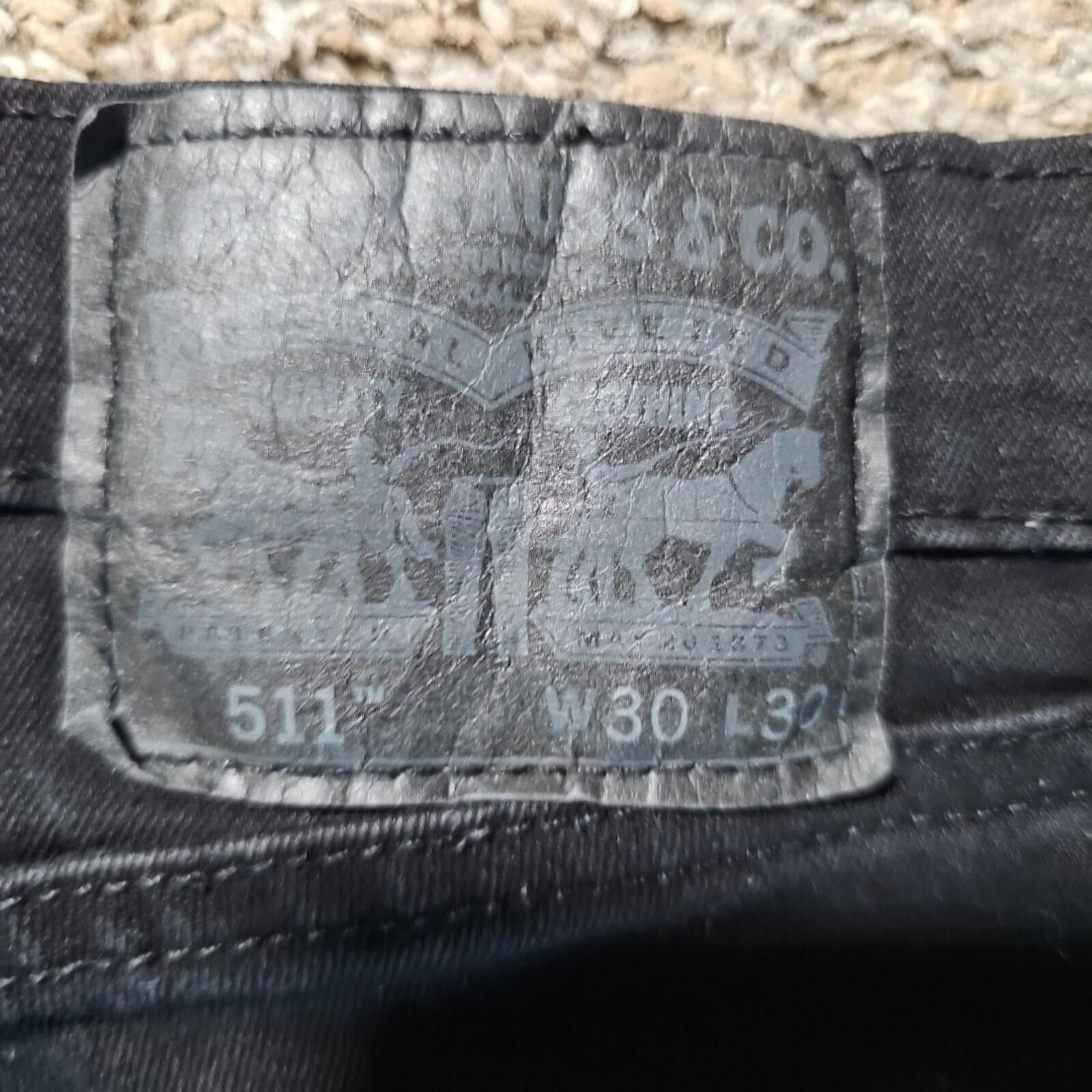 Levi's Levi's 511 Black 30x30 Jeans Size US 30 / EU 46 - 7 Thumbnail
