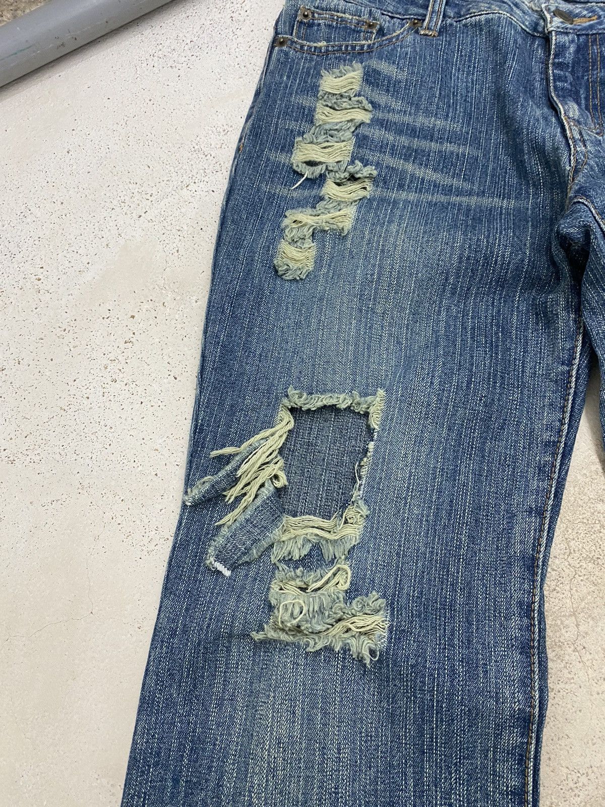 Gf Jean Japan Distressed Denim Blue Way Clawn Marks