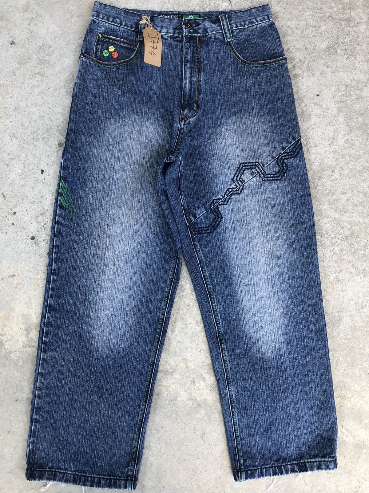 Southpole Vintage Southpole Embroidered Jeans Baggy Jeans hip hop Size US 32 / EU 48 - 2 Thumbnail