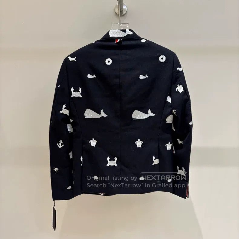 Thom Browne Thom Browne Ocean Series Embroidered Jacket - Dark Blue Size US S / EU 44-46 / 1 - 2 Thumbnail