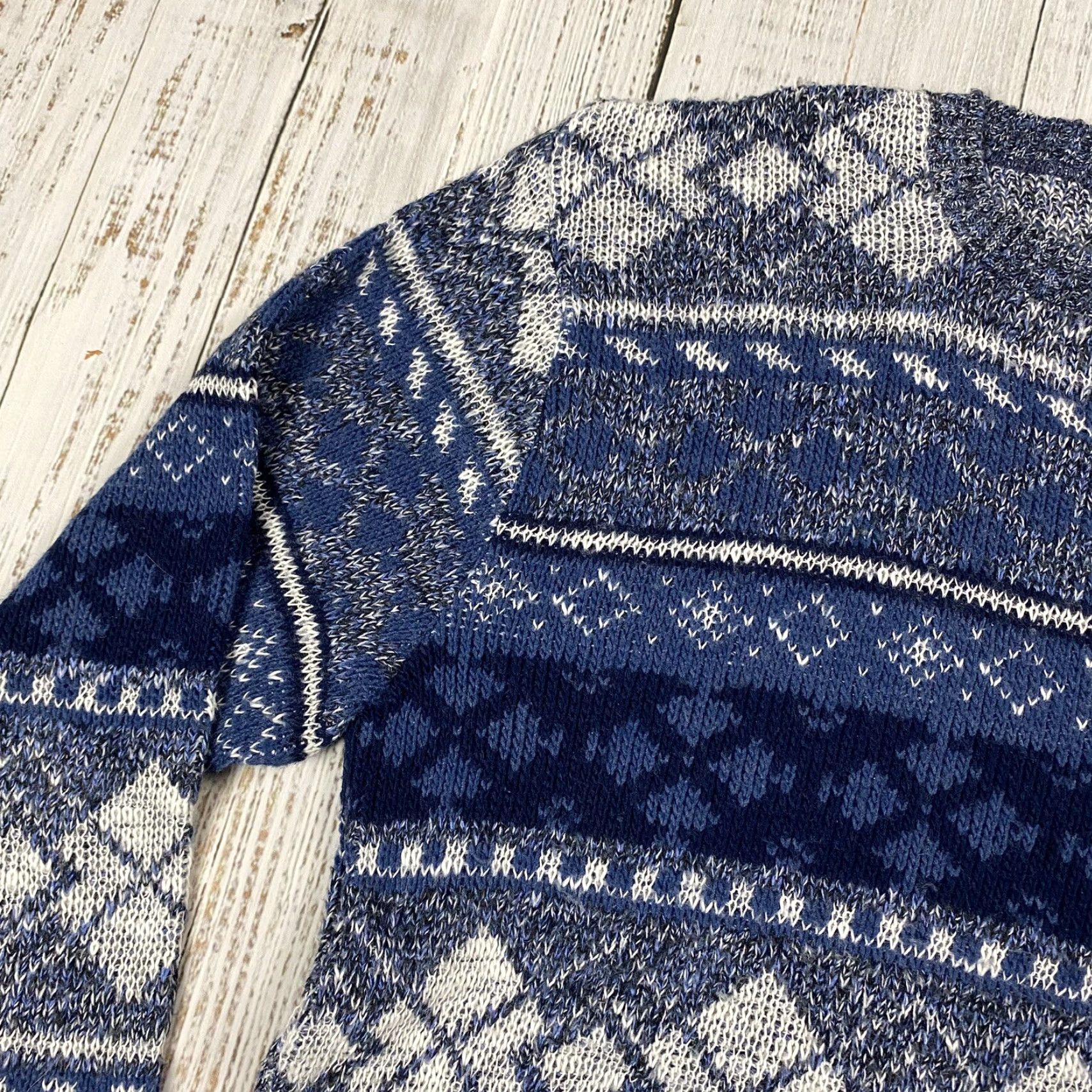 Jantzen VINTAGE JANTZEN PULLOVER SWEATER M BLUE ACRYLIC GEOMETRIC CHRISTMAS WINTER Mens Size US M / EU 48-50 / 2 - 2 Thumbnail