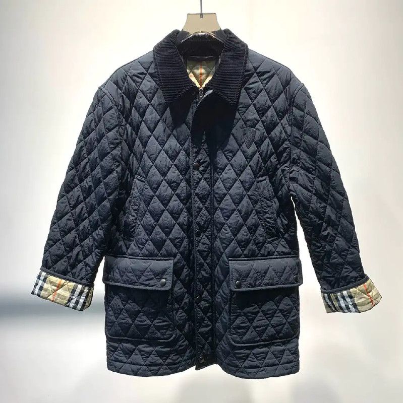 Burberry Burberry Men's Black Quilted Cotton Jacket Size US XL / EU 56 / 4 - 1 Thumbnail