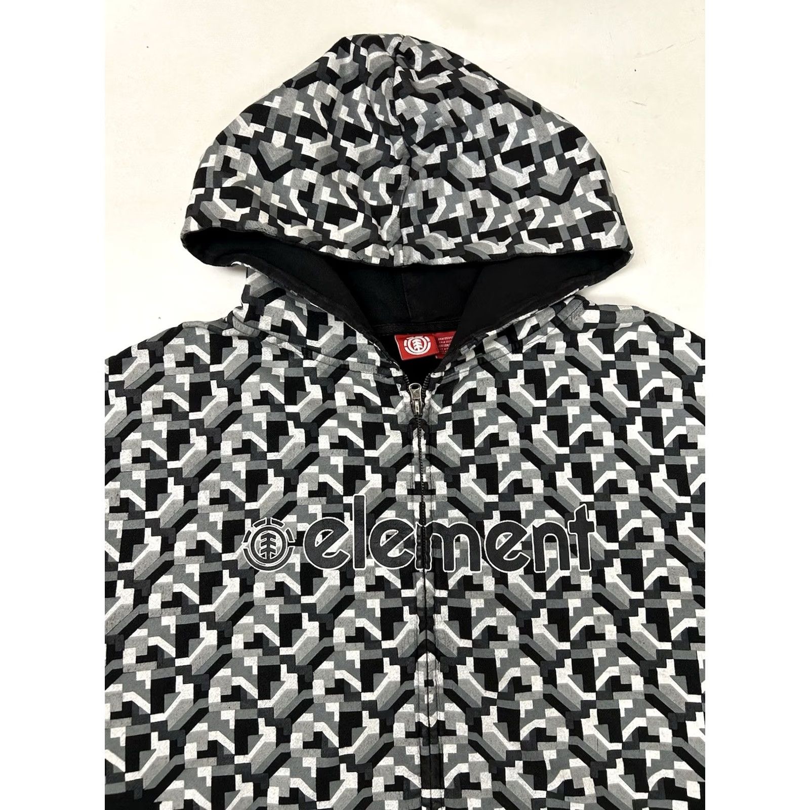 Element VINTAGE Element Skateboards Hoodie Graphic Y2K XL Skate 2000s Zip Black Mens Size US XL / EU 56 / 4 - 2 Thumbnail