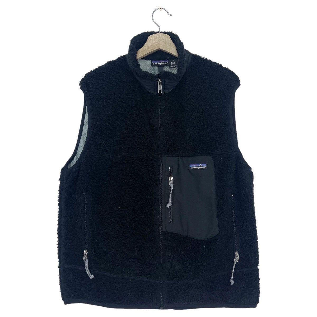 Patagonia × Vintage 90’s Patagonia Fleece Deep Pile Sleeveless Jacket Size US L / EU 52-54 / 3 - 1 Thumbnail