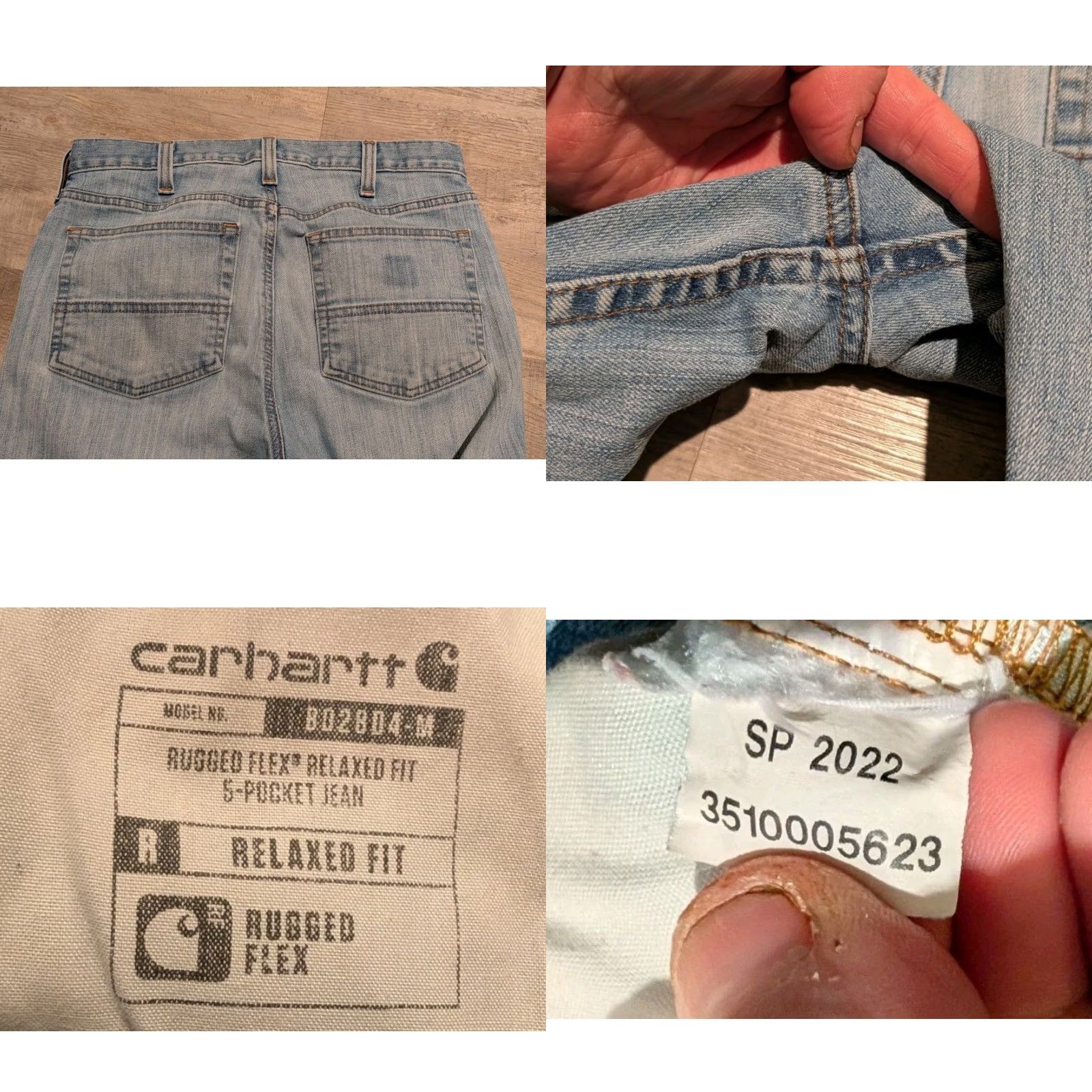 Carhartt Carhartt Jeans Mens 32x32 Blue Rugged Flex Relaxed Fit 5-Pocket Denim BD2804-M Size US 32 / EU 48 - 10 Thumbnail