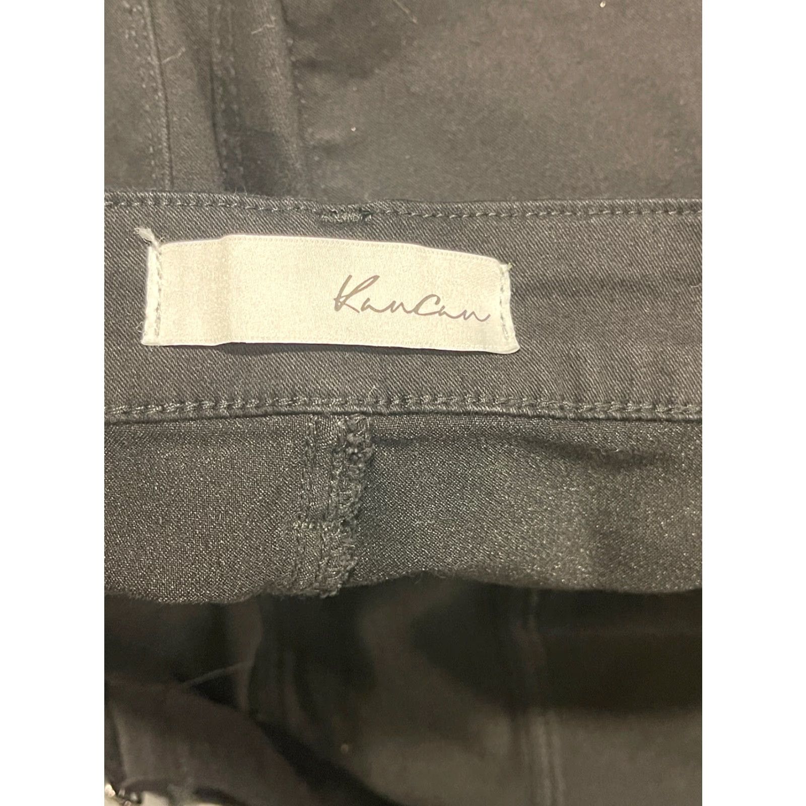 Vintage KanCan Denim Overalls Shorts Black Cotton Blend Women L Stretch Denim NWT Size 36" / US 14 / IT 50 - 6 Thumbnail