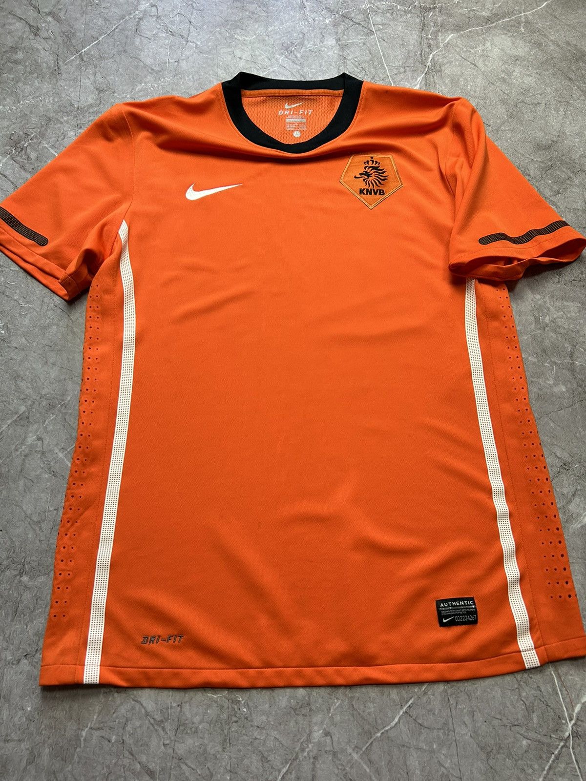 Nike × Vintage Nike Netherlands Embroidered Swoosh Dri Fit Soccer Jersey L Size US L / EU 52-54 / 3 - 4 Thumbnail