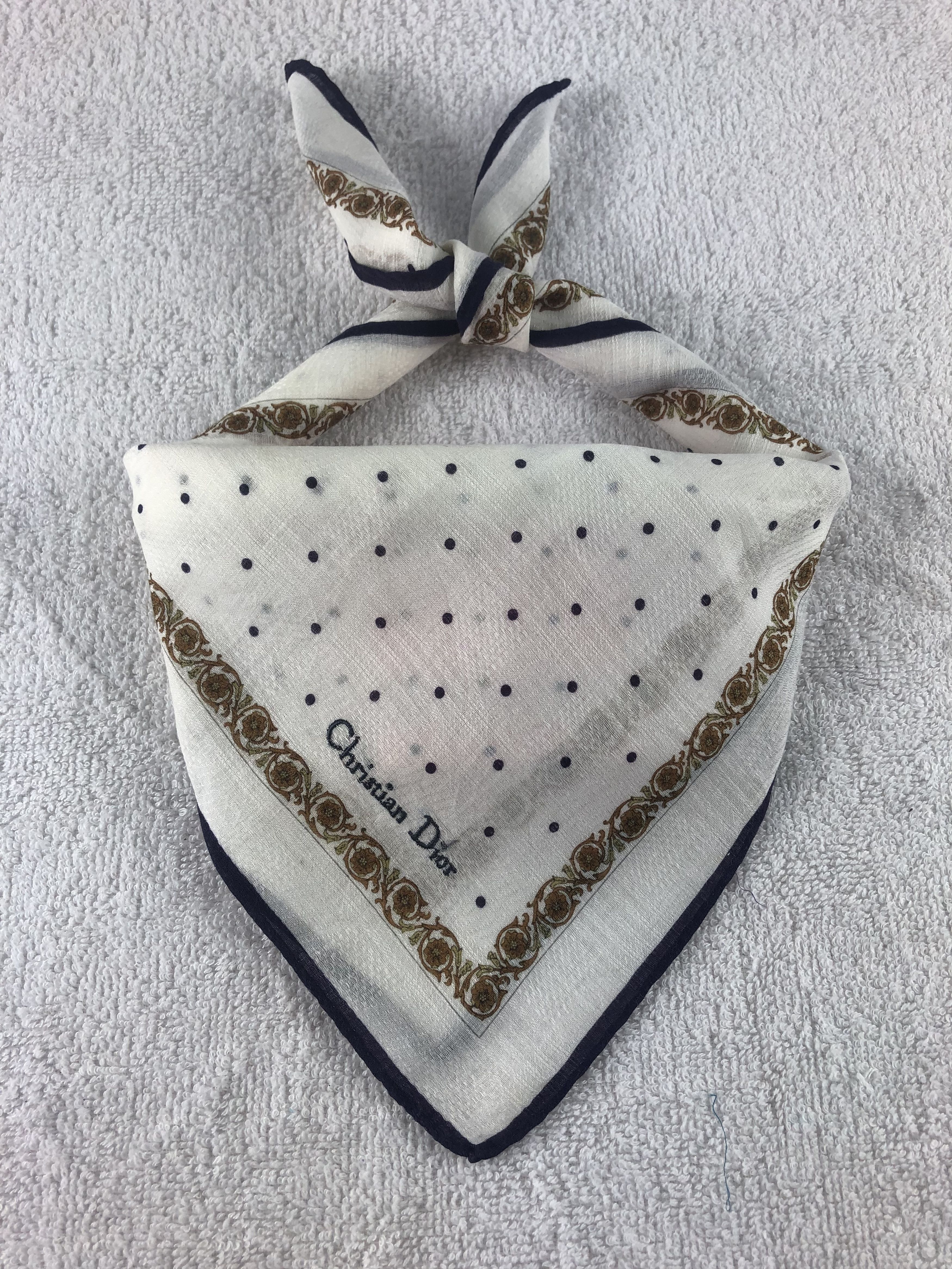 Vintage Christian Dior Handkerchief / Bandana / Neckerchief Size ONE SIZE - 1 Thumbnail