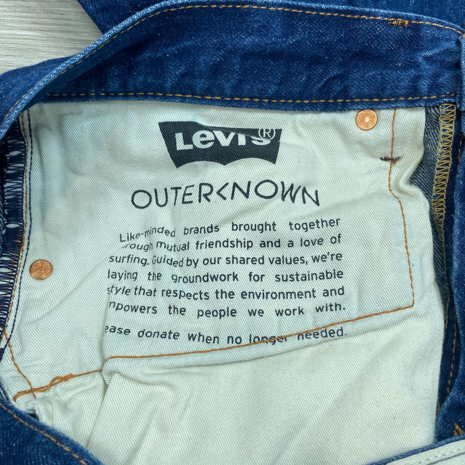 Levi's Levi's Outerknown 502 Big E Tapered Fit Jeans Men's 34x29 Size US 34 / EU 50 - 10 Thumbnail