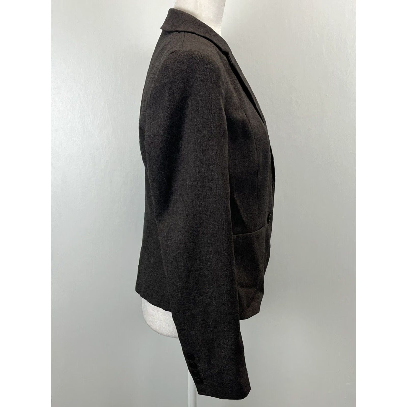 Ann Taylor NEW! Ann Taylor Blazer Sz 8 Womens Brown 2 button Career Power Boss Babe Size M / US 6-8 / IT 42-44 - 4 Thumbnail