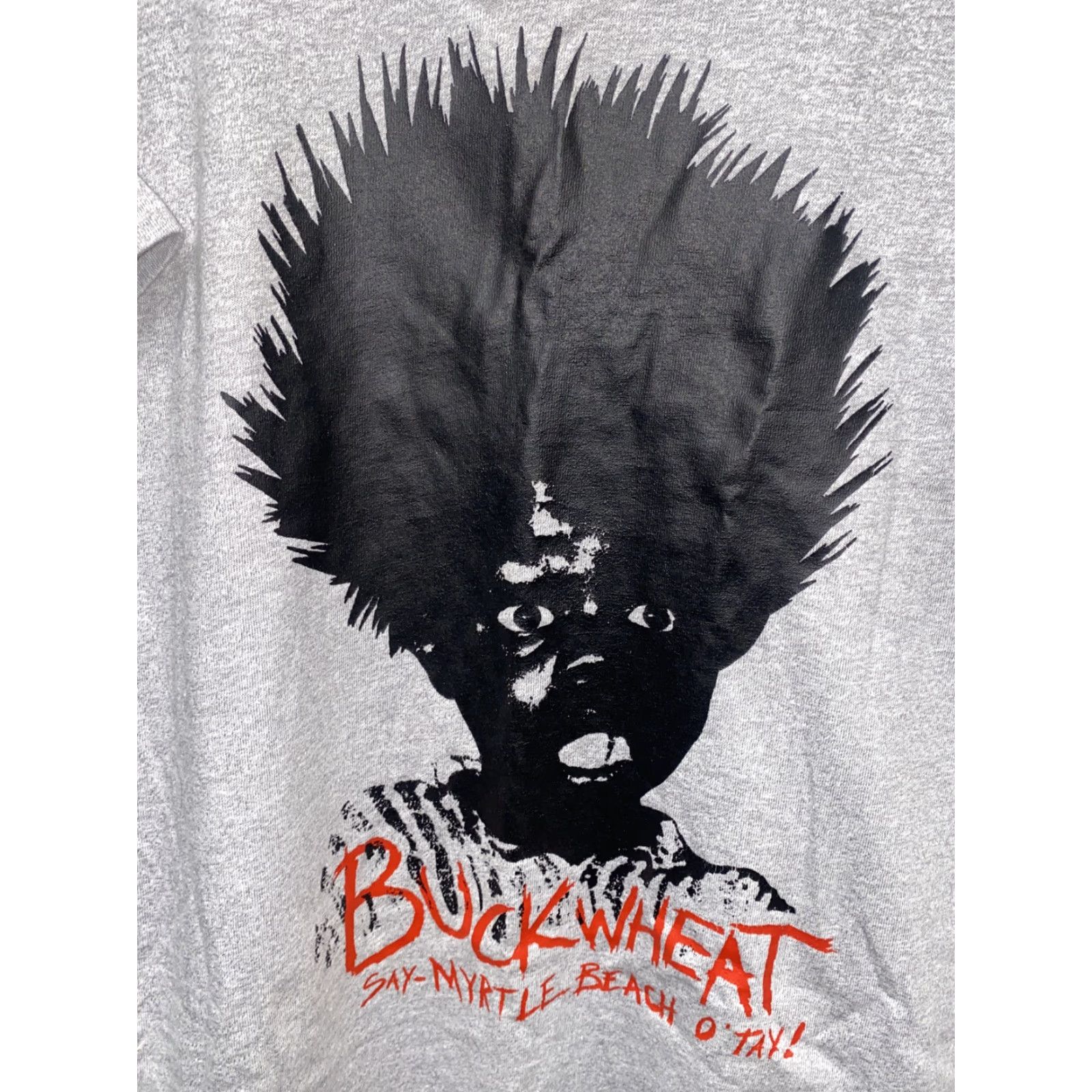 Vintage VINTAGE Screen Stars T-Shirt Buckwheat Graphic Gray Size S Mens Short Sleeve Regular 50/50 Size US S / EU 44-46 / 1 - 2 Thumbnail