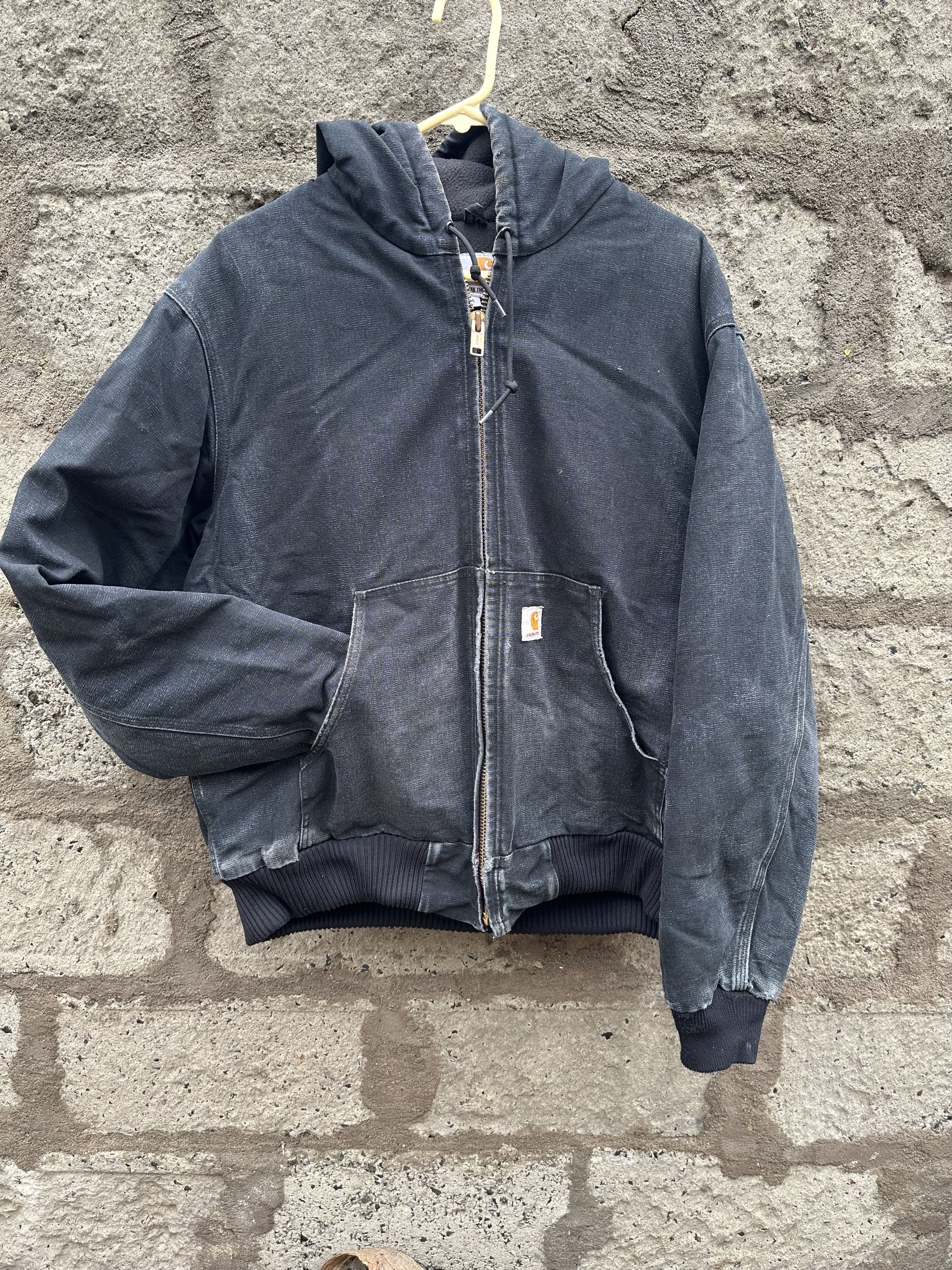 Carhartt × Vintage Vintage 90s Carhartt J140 Faded Black Hooded