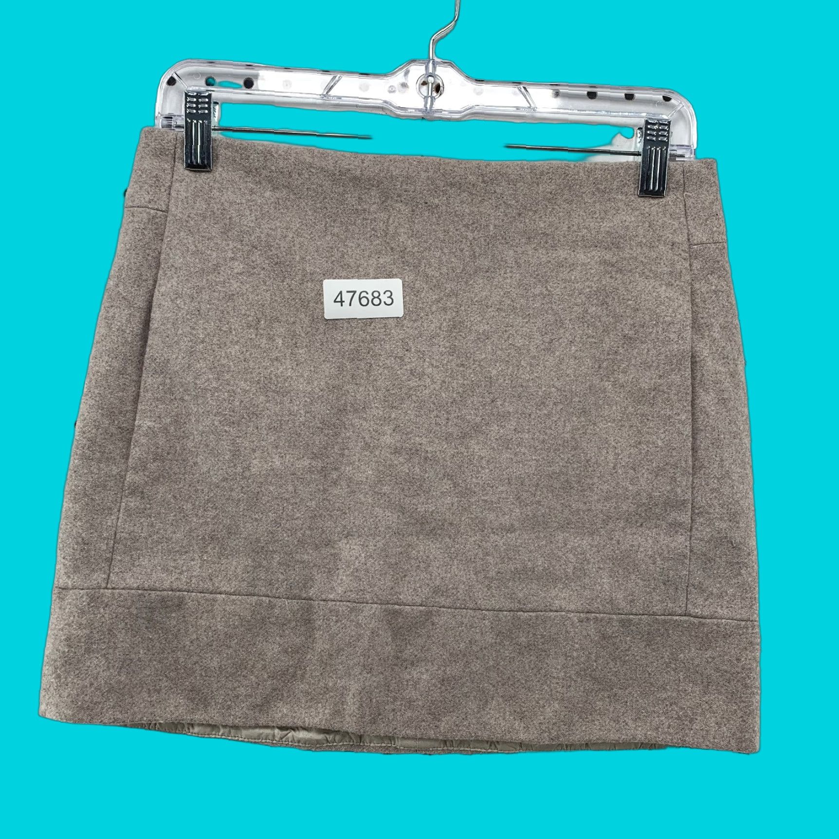 J.Crew J.CREW Wool Blend Mini Skirt Womens 2 Beige A-Line Rear Zip 28x15 Size 26" / US 2 / IT 38 - 1 Thumbnail