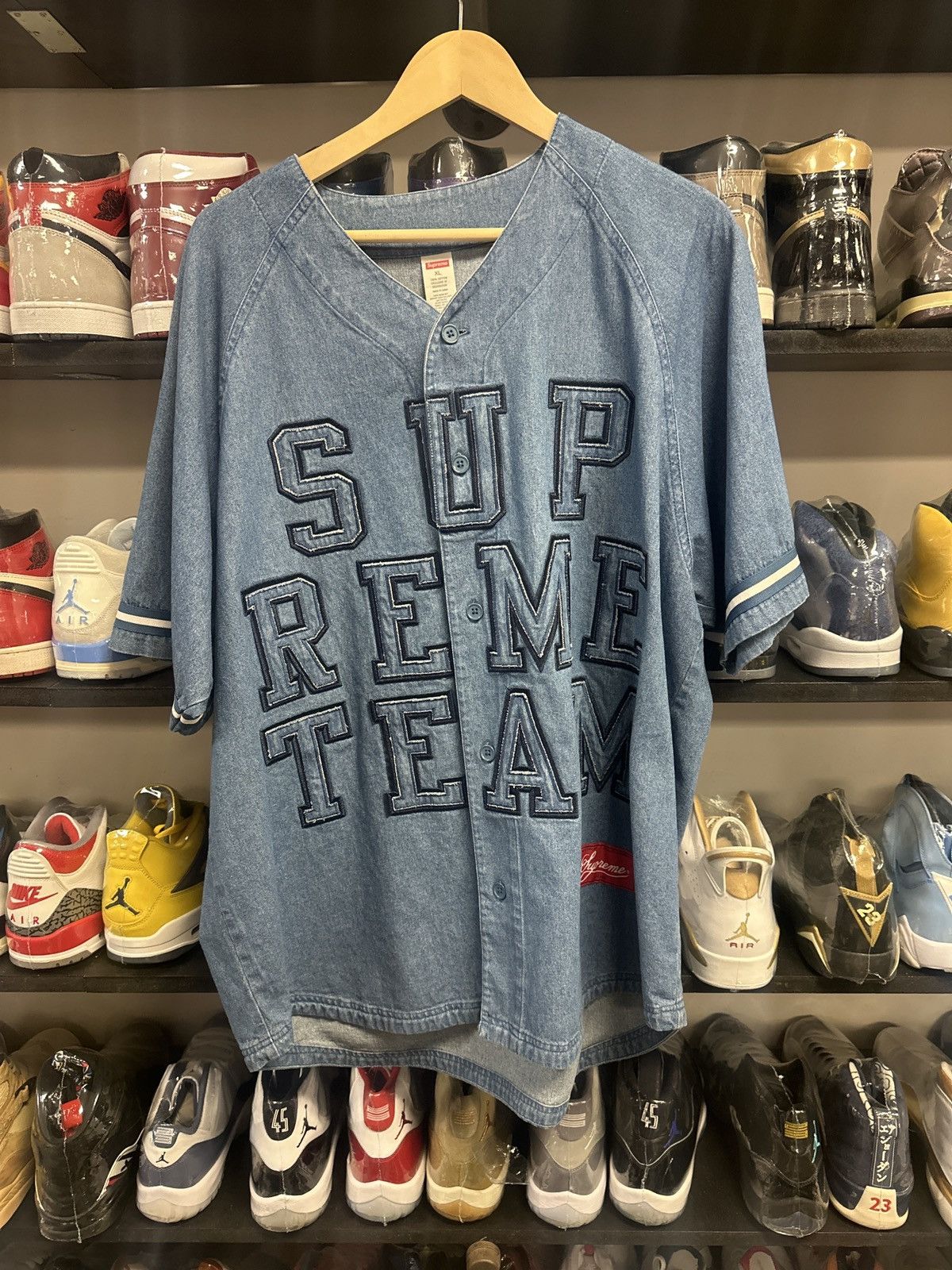 Supreme Supreme team baseball jersey world famous xl Size US XL / EU 56 / 4 - 1 Thumbnail
