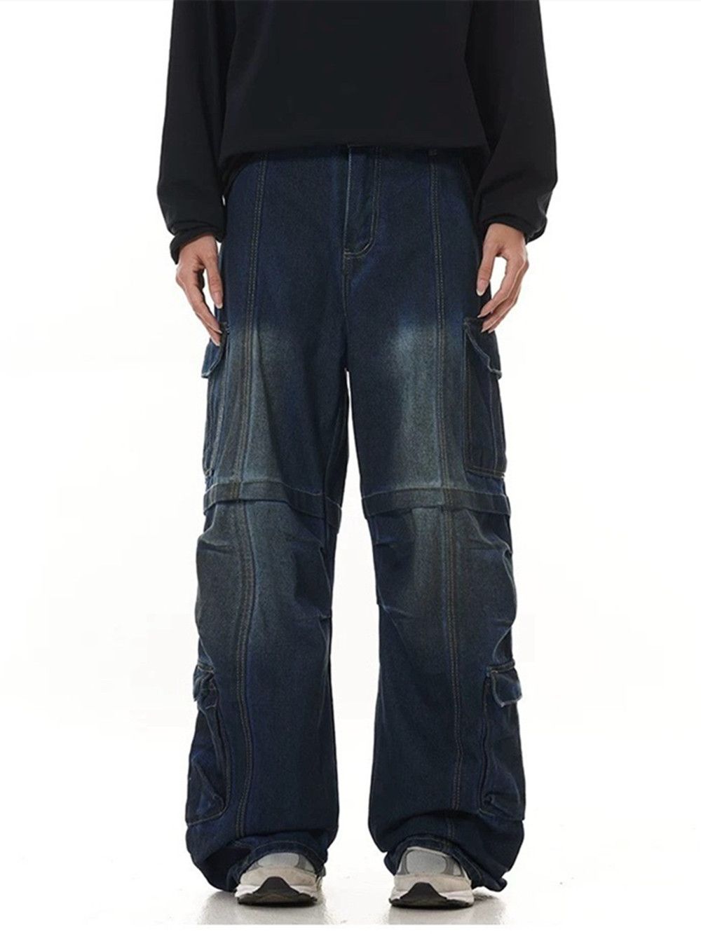 Japanese Brand Custom Dirty Cargo Denim Size US 29 - 1 Thumbnail