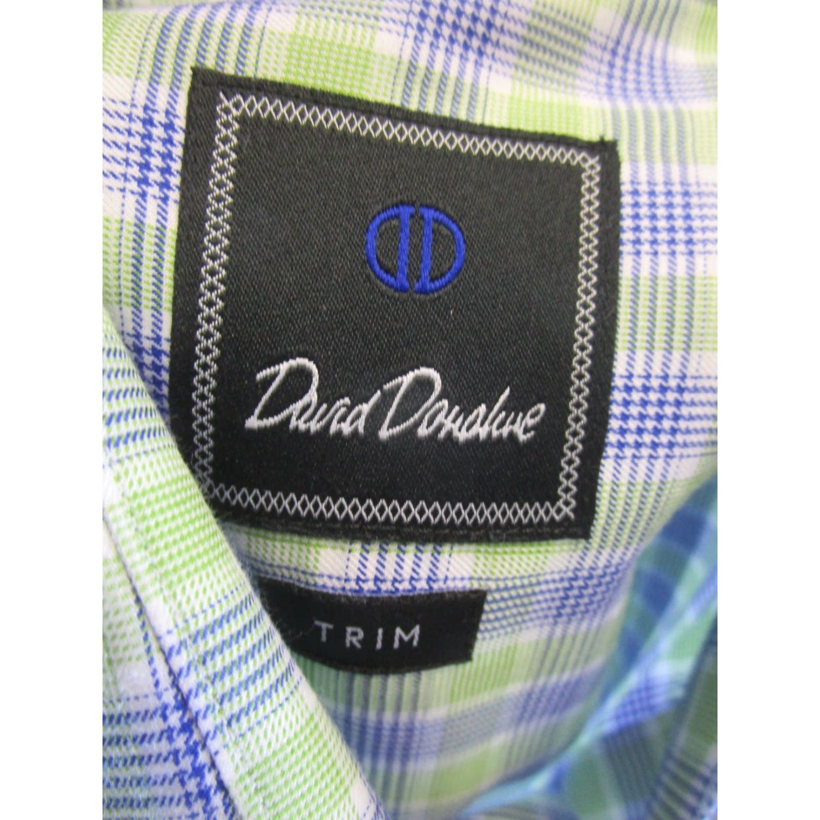 David Donahue DAVID DONAHUE Dress Shirt Mens 15.5 Green Check Long Sleeve Button Up Size US M / EU 48-50 / 2 - 6 Thumbnail
