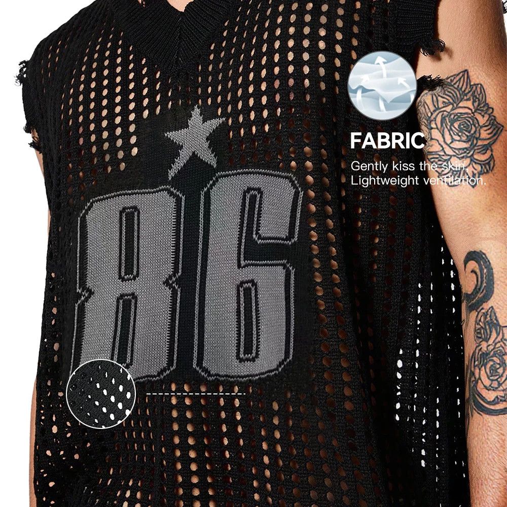 Japanese Brand Summer Fashion Sleeveless T-shirt Size US L / EU 52-54 / 3 - 3 Thumbnail