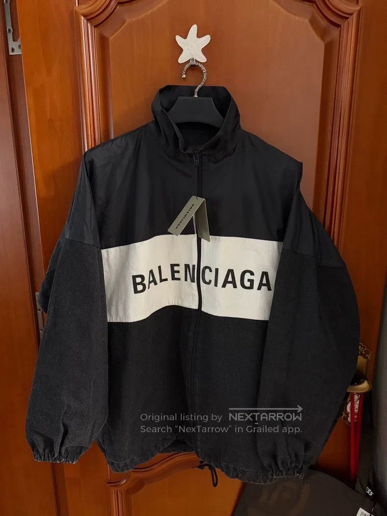 Balenciaga Balenciaga Nylon Patchwork Denim Jacket Size US M / EU 48-50 / 2 - 1 Thumbnail