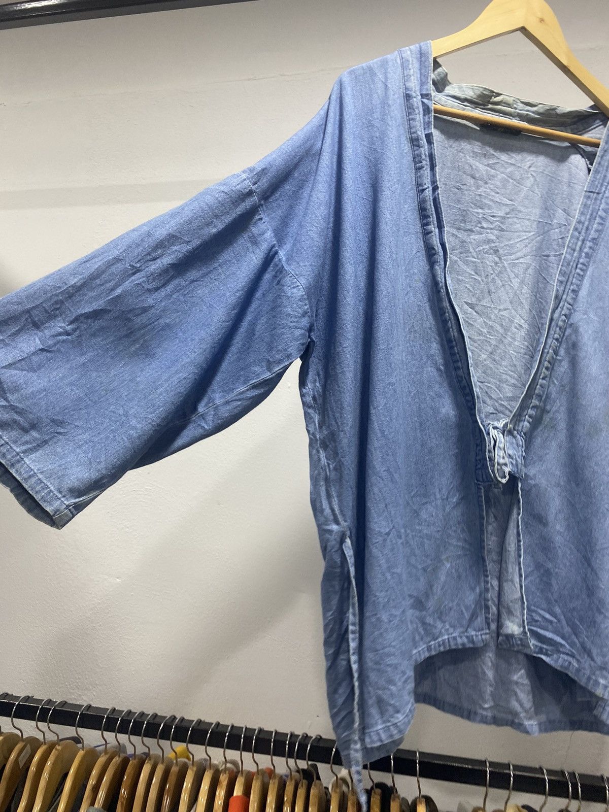 Japanese Brand Sick☠️ Takumi Denim Cardigan Kimono Japan 90s Lgb Grunge Size US L / EU 52-54 / 3 - 5 Thumbnail