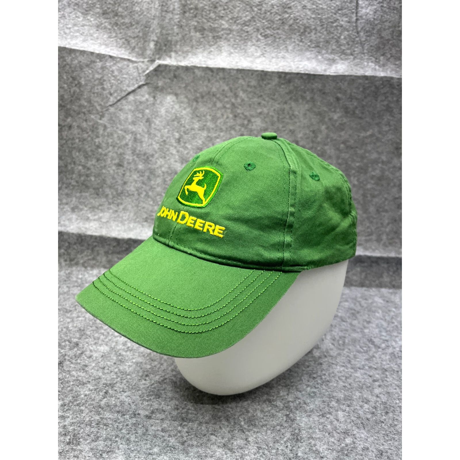 John Deere John Deere Hat Cap Snap Back Adult Green 100% Cotton Farm Equipment Agriculture Twill Adjustable Mens Outdoor Green Cap Snapback Hats Size ONE SIZE - 4 Thumbnail