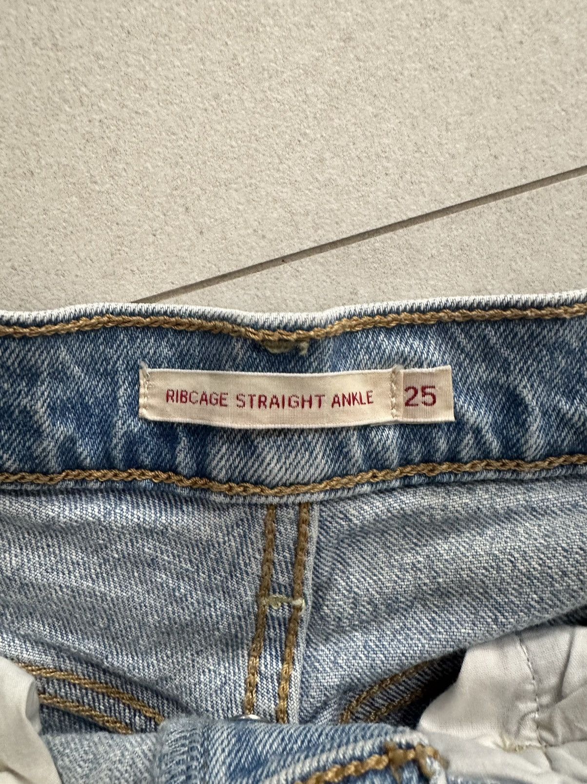 Levi's Levi's Women's Ribcage Straight Ankle Jeans Button Fly Size 25" / US 0 / IT 36 - 2 Thumbnail
