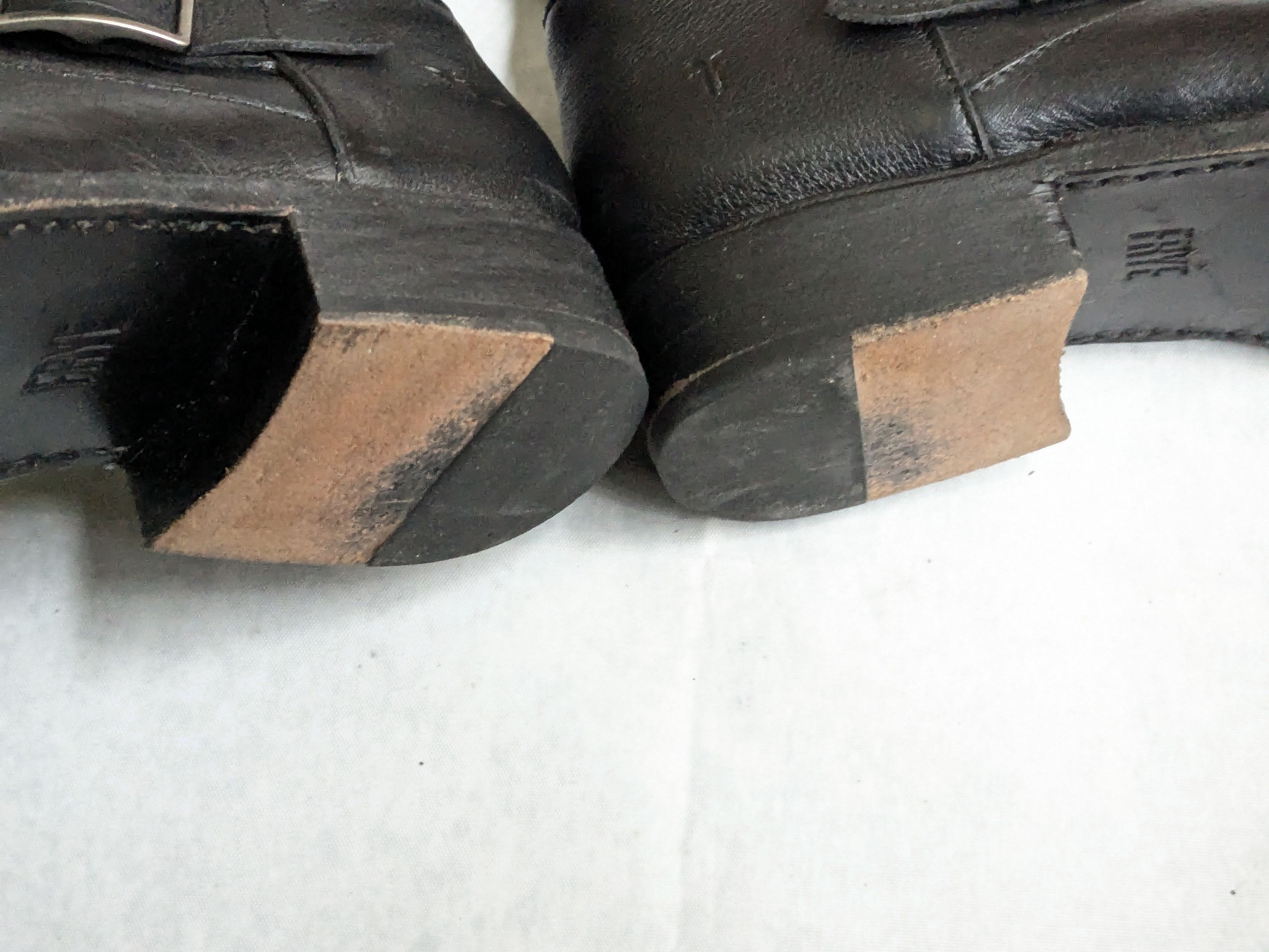 Frye Frye Engineer Boots Black Leather 7 Leather Buckle Size US 7 / EU 40 - 16 Thumbnail