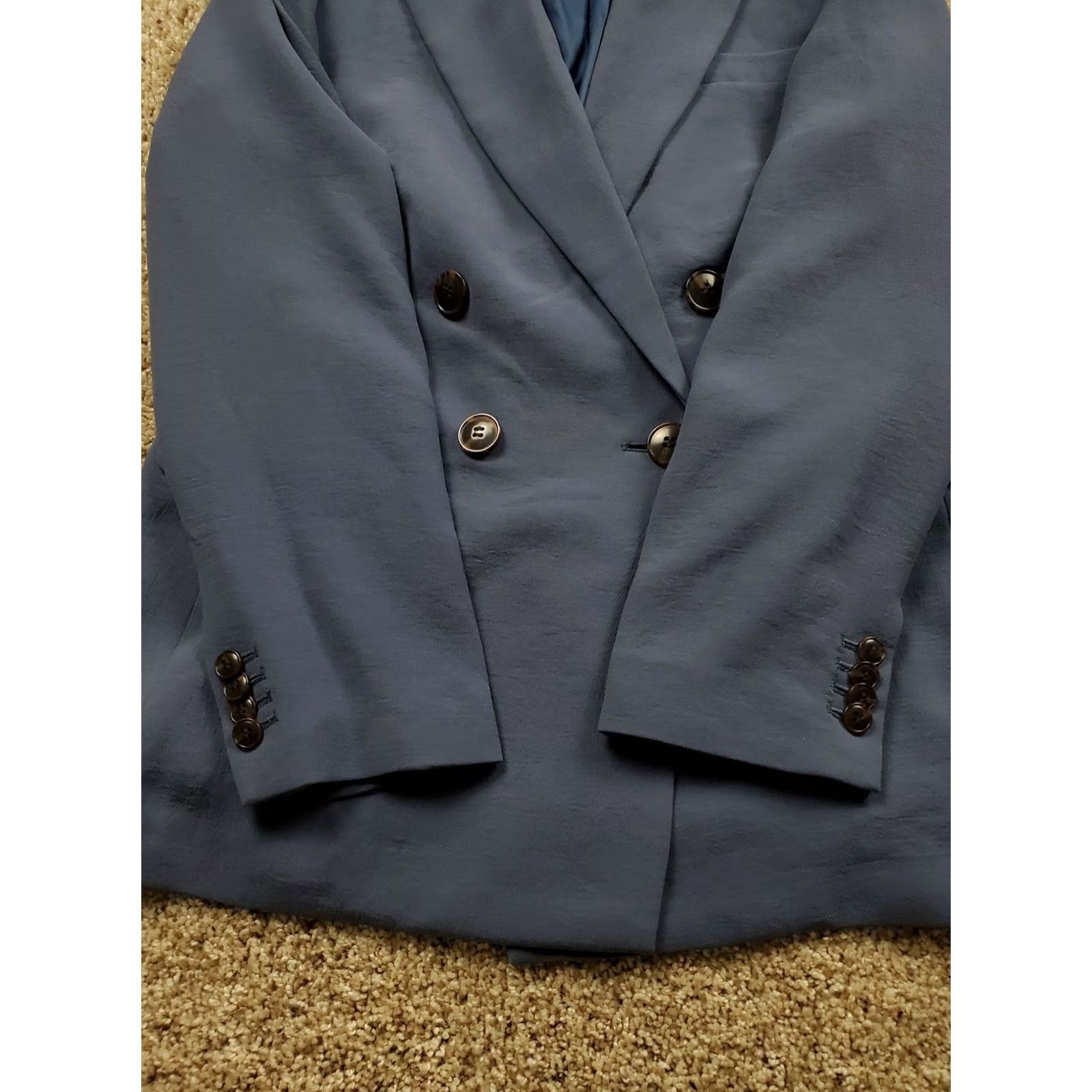 Madewell Madewell Blazer Womens Small Double Breasted Classic Jacket Blue Casual Size S / US 4 / IT 40 - 3 Thumbnail