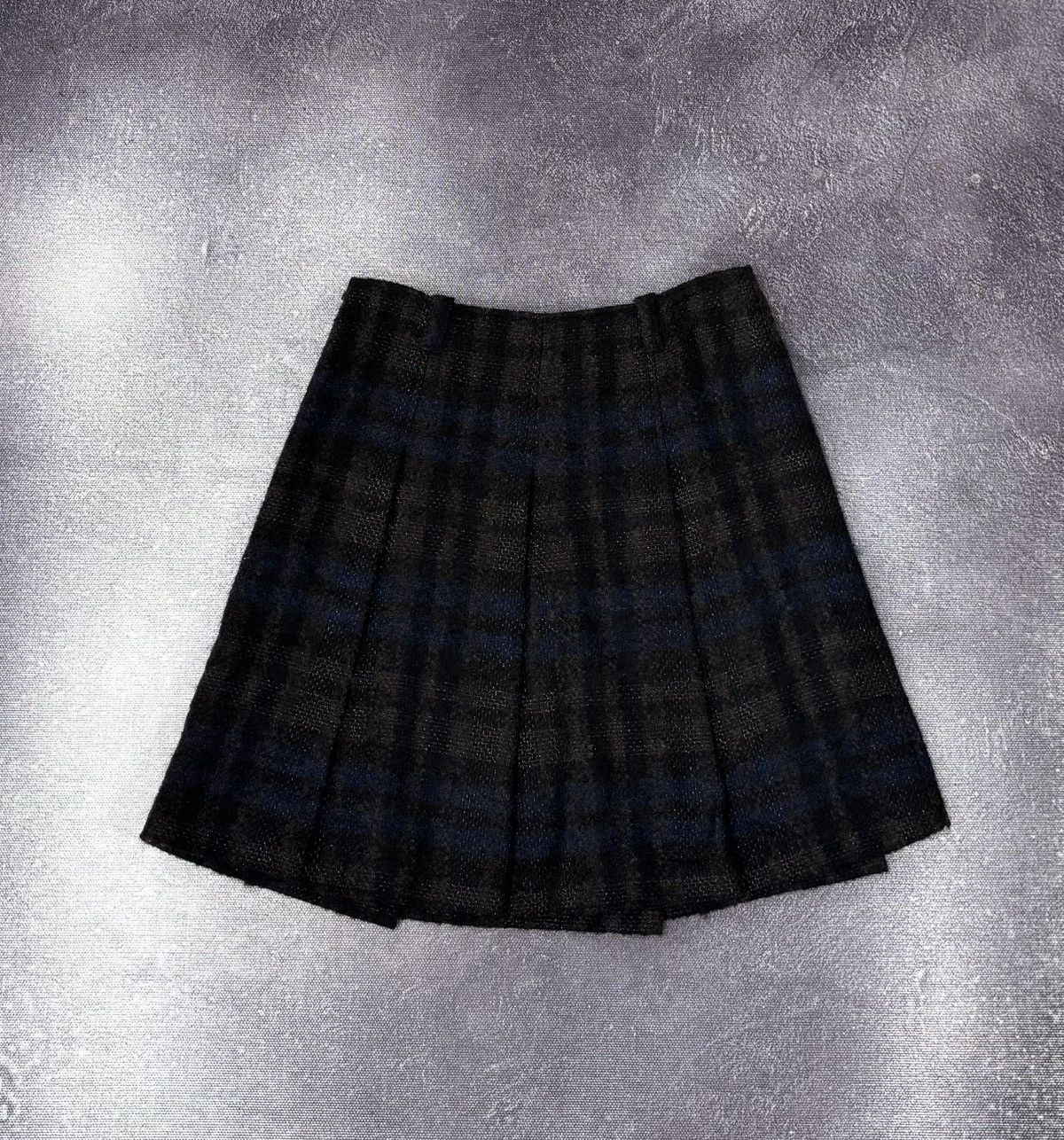 Weekend Max Mara Max Mara Weekend Women’s Plaid Wool Flared A-Line Skirt Size 34" / US 12 / IT 48 - 2 Thumbnail