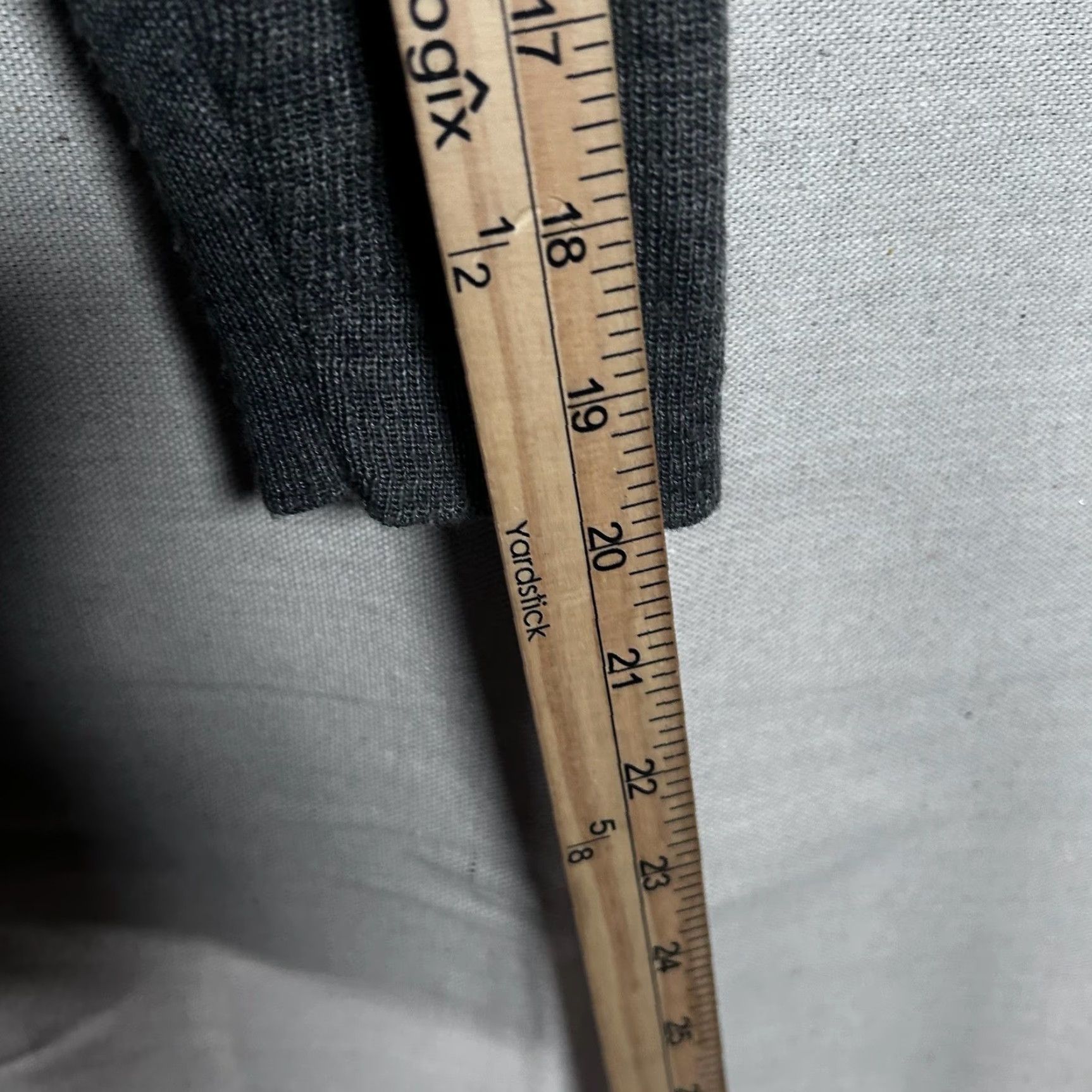 Vintage Woolrich Womens XL Gray Chevron Knit Layered Look Mock Neck Sweater Wool Blend Size XL / US 12-14 / IT 48-50 - 7 Thumbnail