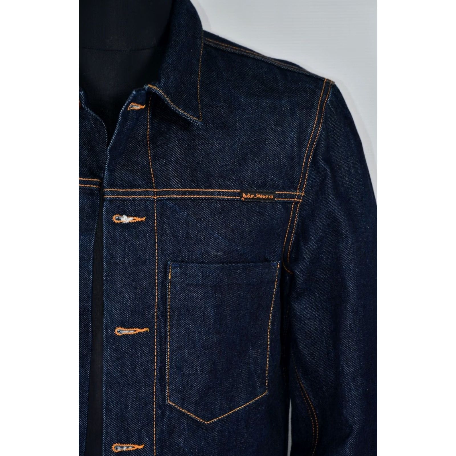 Nudie Jeans Nudie Jeans Ronny Dry Vegan Selvedge Denim Jacket Blue M Jeans Jacket Size US 31 - 3 Thumbnail