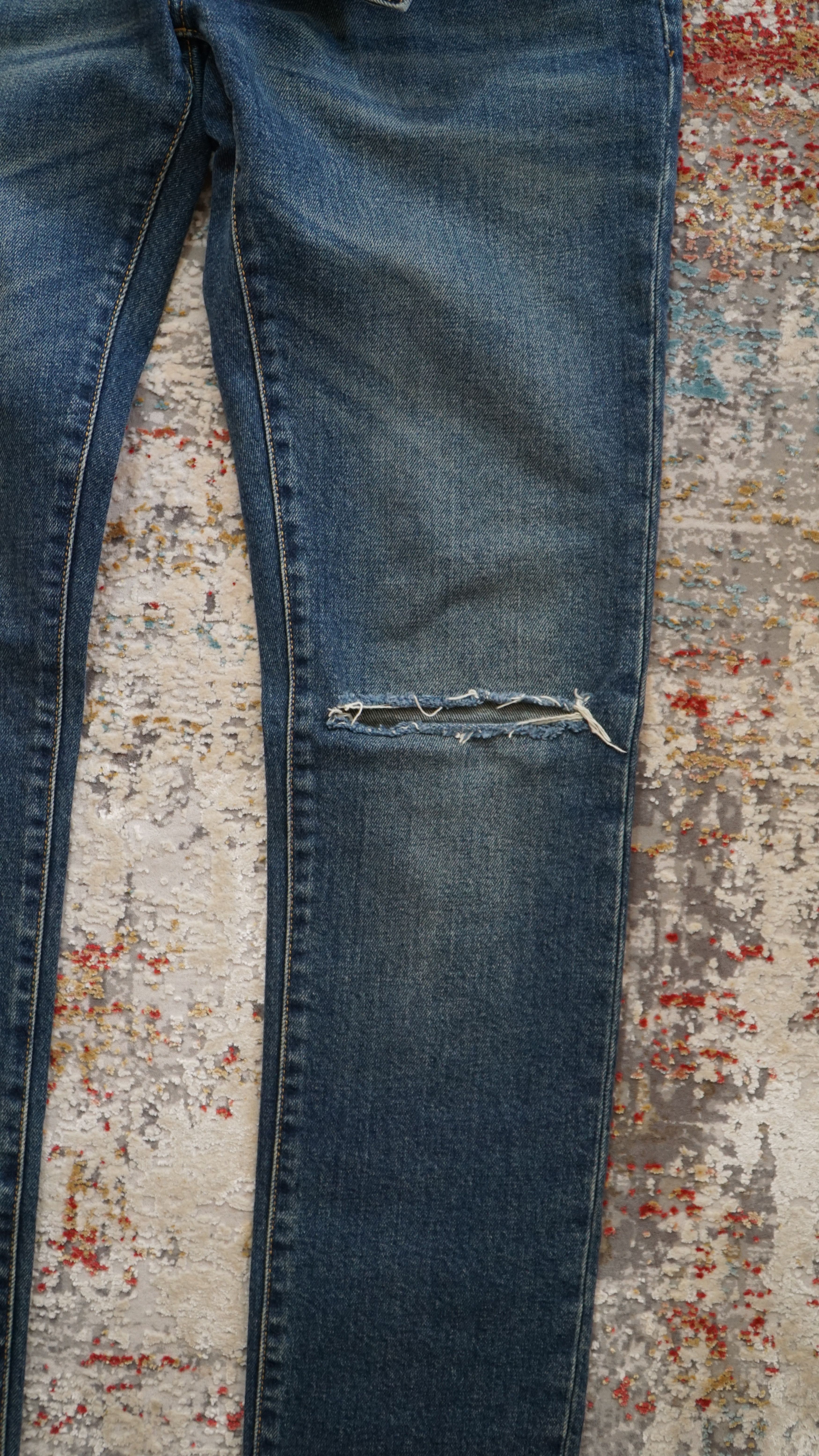 Saint Laurent Paris Saint Laurent D02 dark blue SS19 Size US 30 / EU 46 - 2 Thumbnail