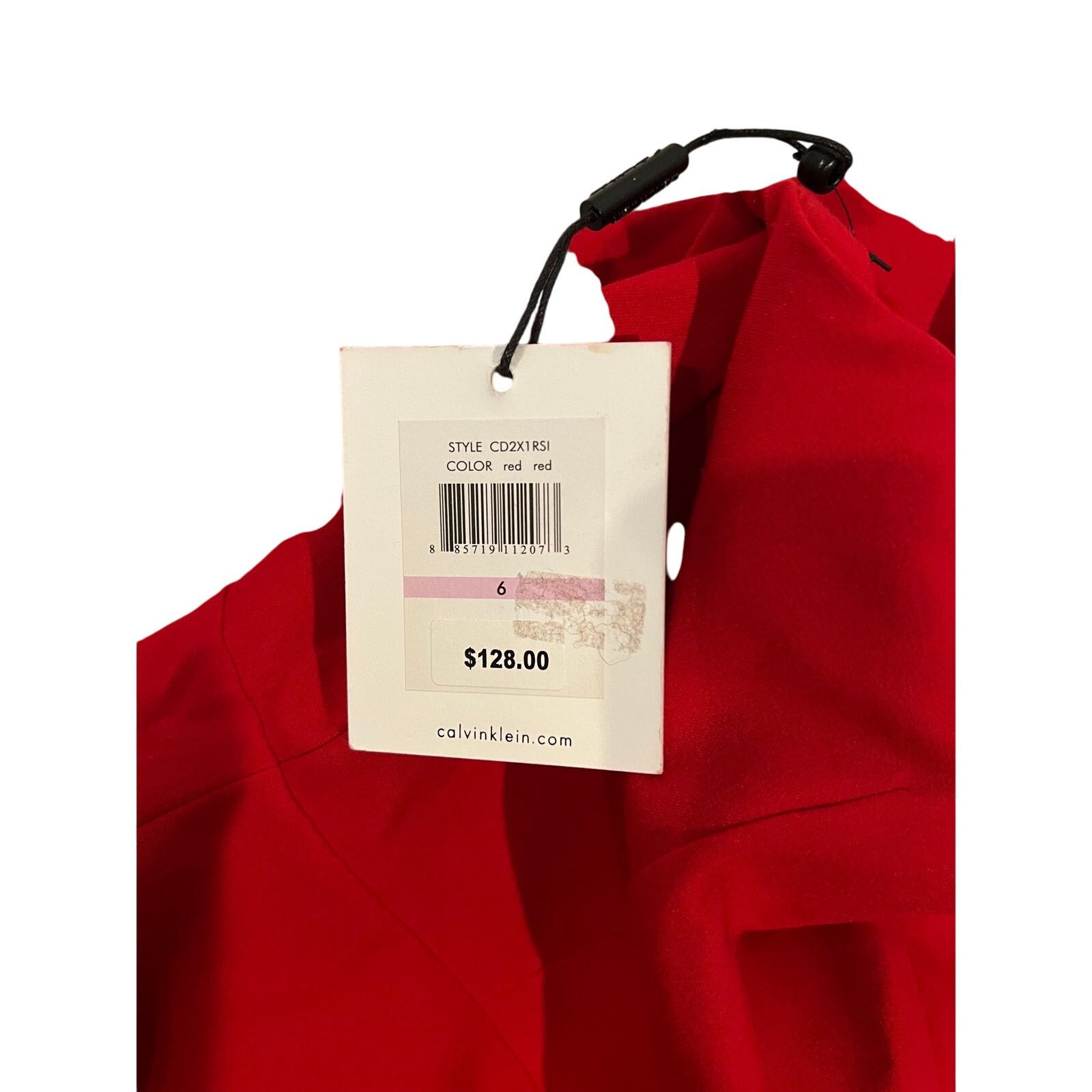 Calvin Klein Calvin Klein Red Red A-Line Dress Style CD2X1RS1 Womans 6 Size M / US 6-8 / IT 42-44 - 5 Thumbnail