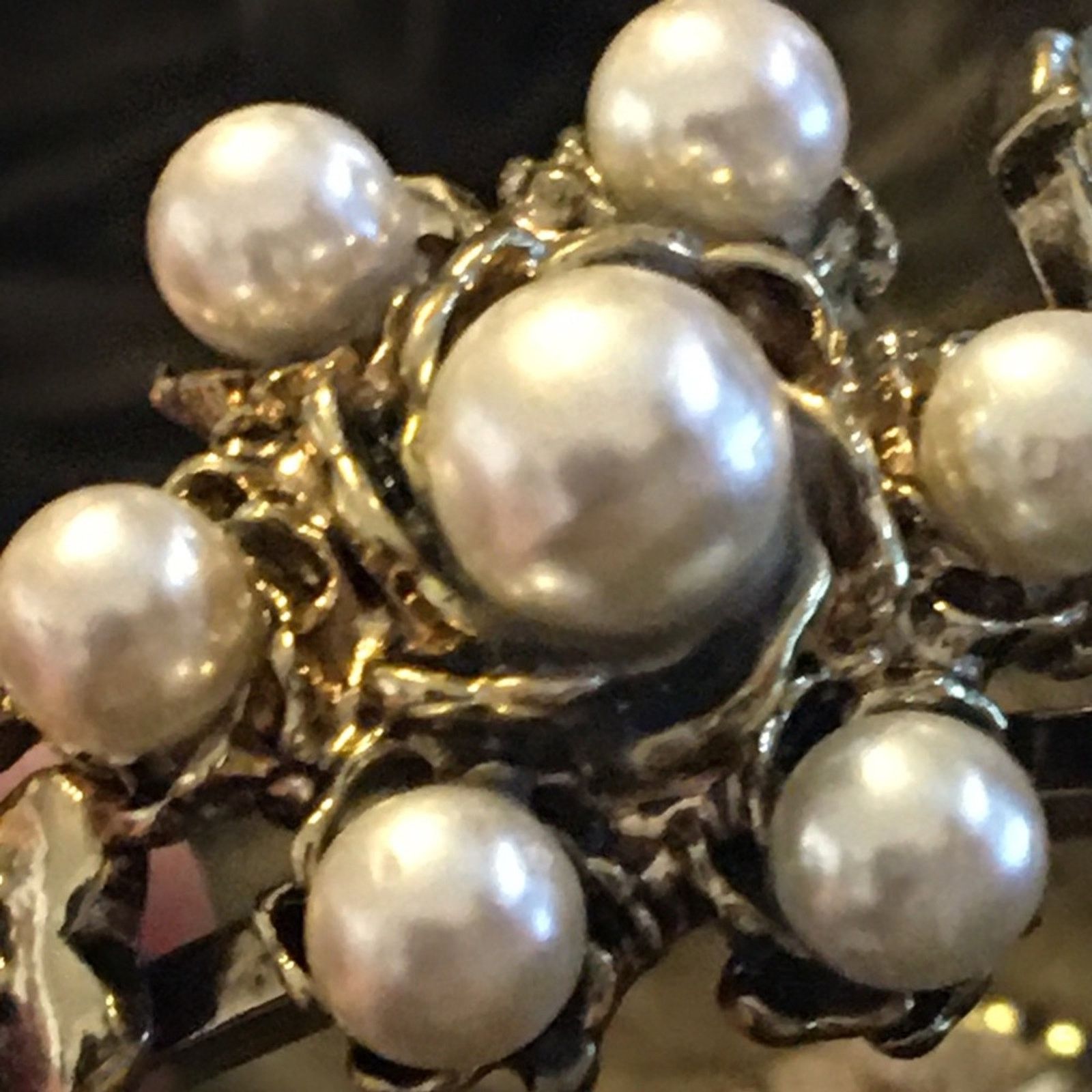 Jewelry Victorian style aged gold tone jeweled clamp Size ONE SIZE - 9 Thumbnail