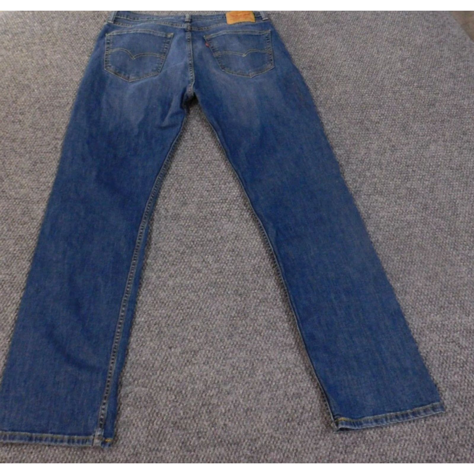 Levi's Levi's 505 Jeans Men 36x34 Blue Straight Regular Dark Wash Denim Classic Size US 36 / EU 52 - 3 Thumbnail