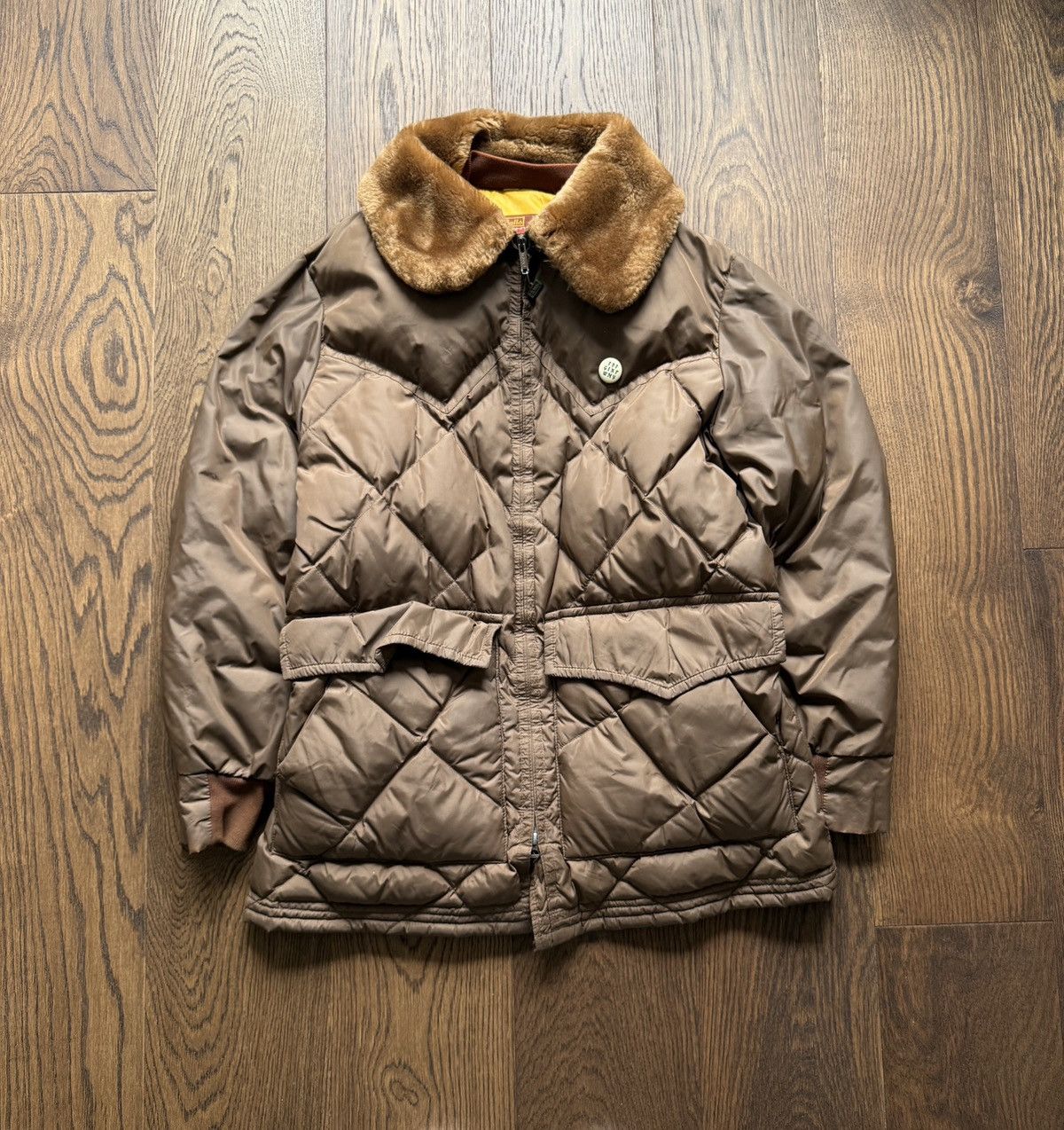 Vintage Vintage Walls Down Quilted Faux Fur Collar Puffer Coat Size US L / EU 52-54 / 3 - 1 Thumbnail