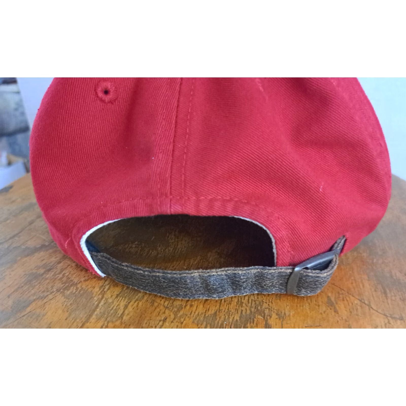 American Needle American Needle Detroit Red Wings Corduroy Brim&Leather Adjustable Hat Unisex Adults Hockey Embroidered Bob Probert Red&Black X-Fine Cap Size ONE SIZE - 3 Thumbnail